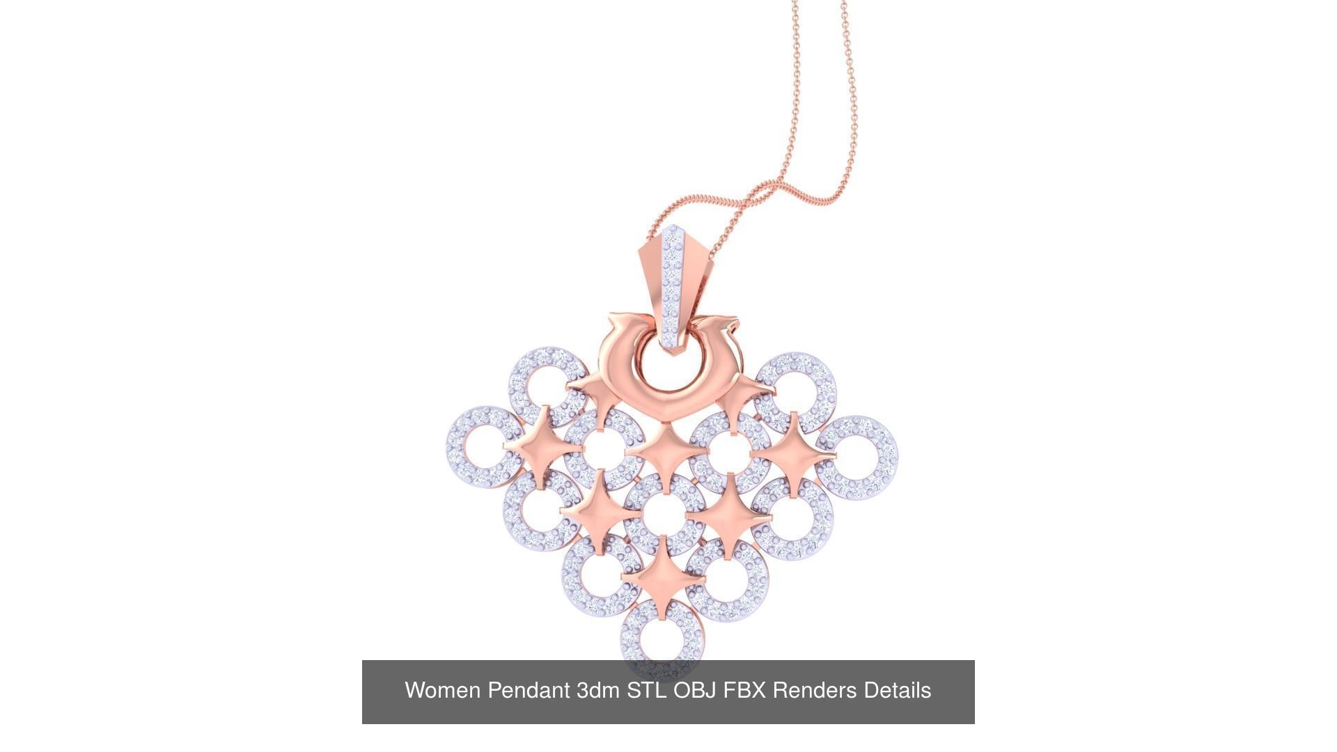 40 Women Pendant 3dm STL OBJ FBX Renders Details Collection _23
