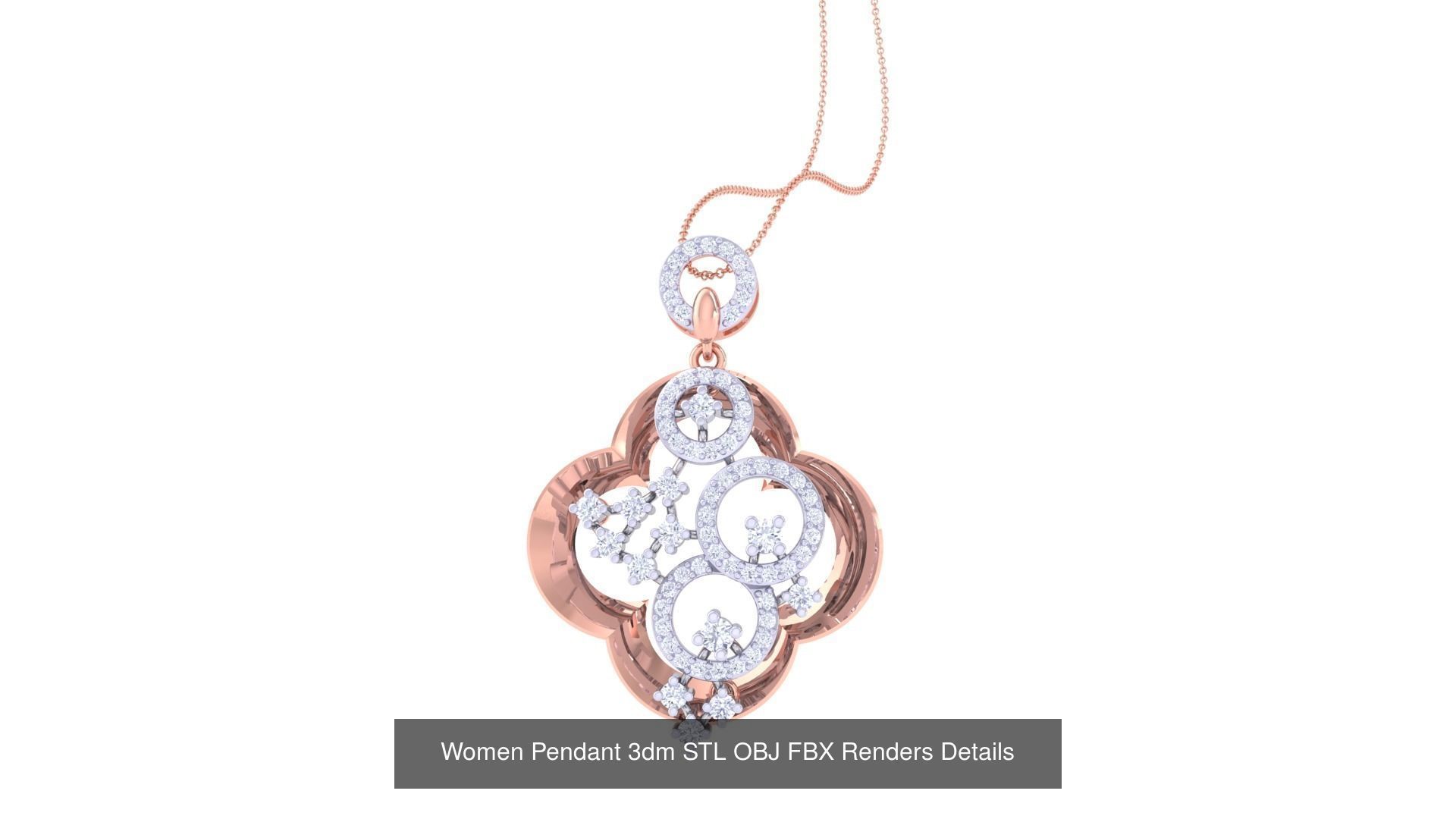 40 Women Pendant 3dm STL OBJ FBX Renders Details Collection _42