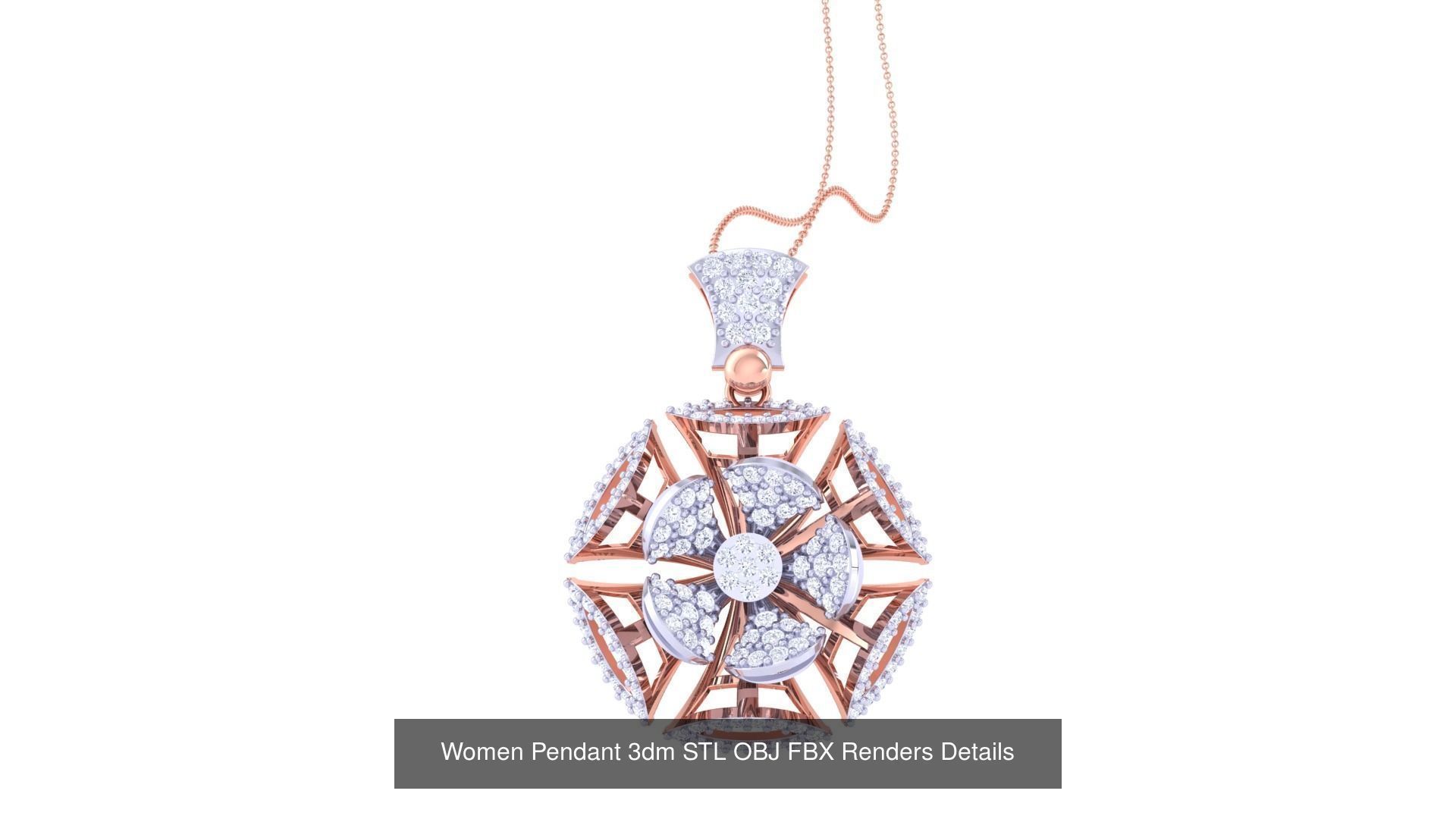 40 Women Pendant 3dm STL OBJ FBX Renders Details Collection _37