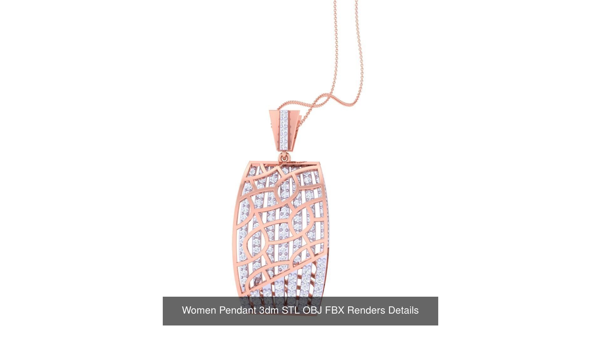 40 Women Pendant 3dm STL OBJ FBX Renders Details Collection _6