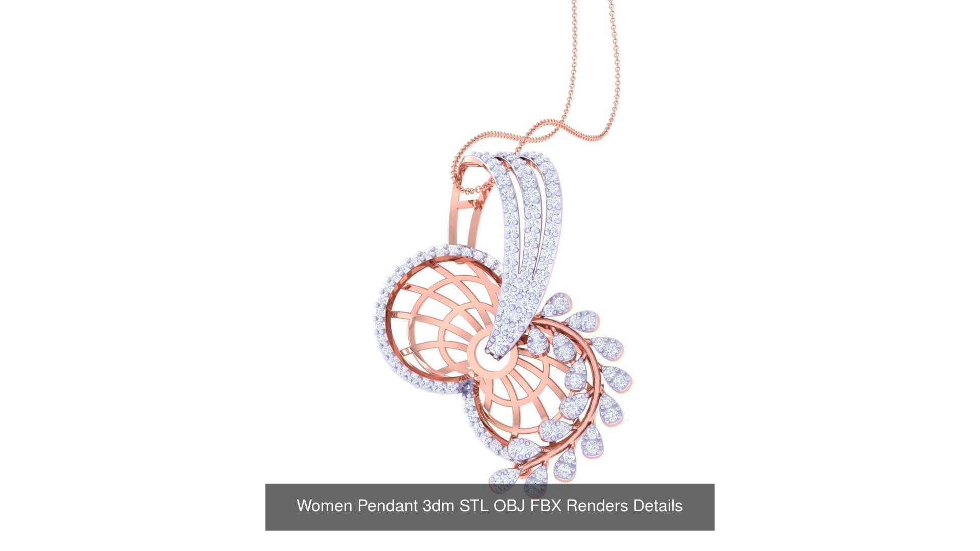 40 Women Pendant 3dm STL OBJ FBX Renders Details Collection _32