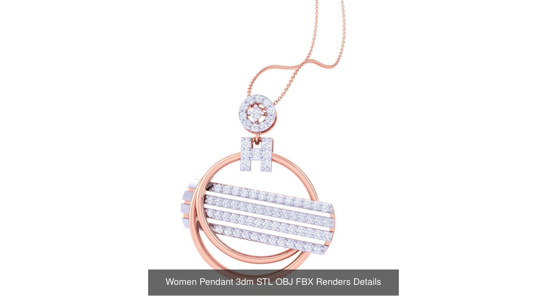 40 Women Pendant 3dm STL OBJ FBX Renders Details Collection _13
