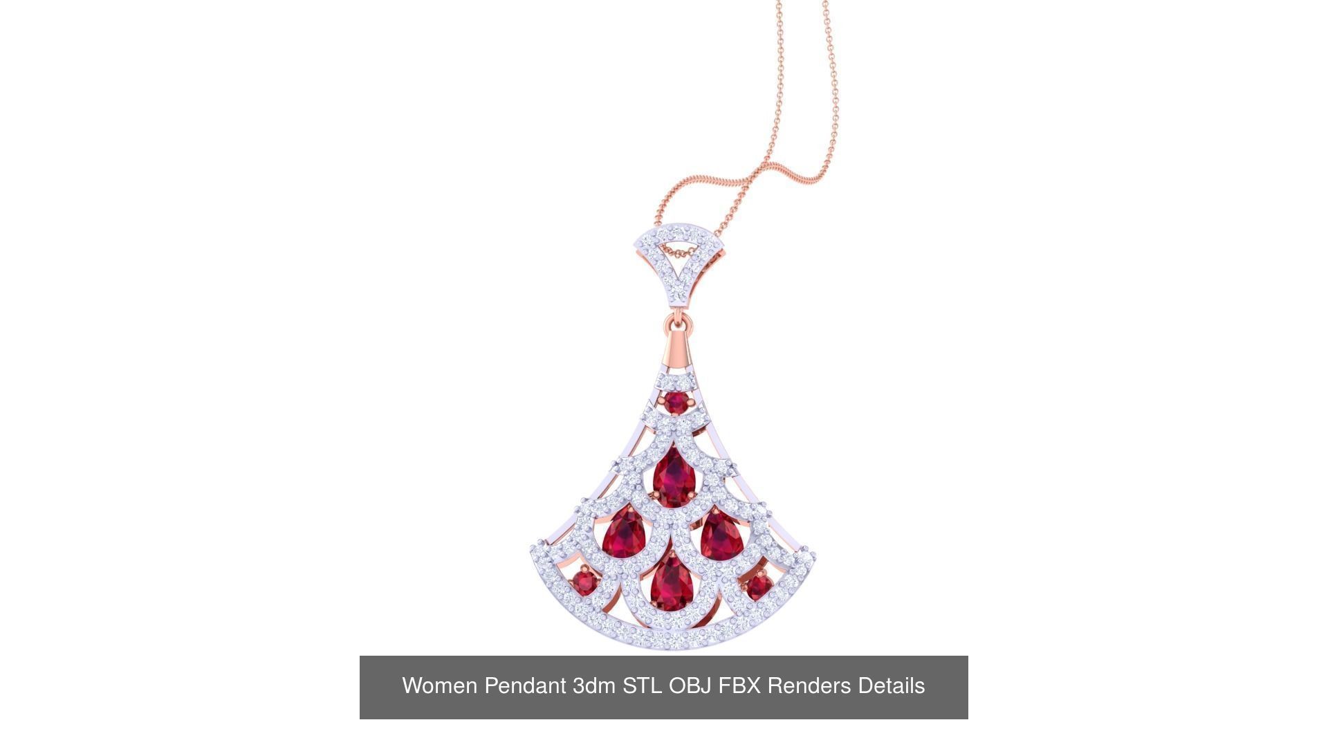 40 Women Pendant 3dm STL OBJ FBX Renders Details Collection _44