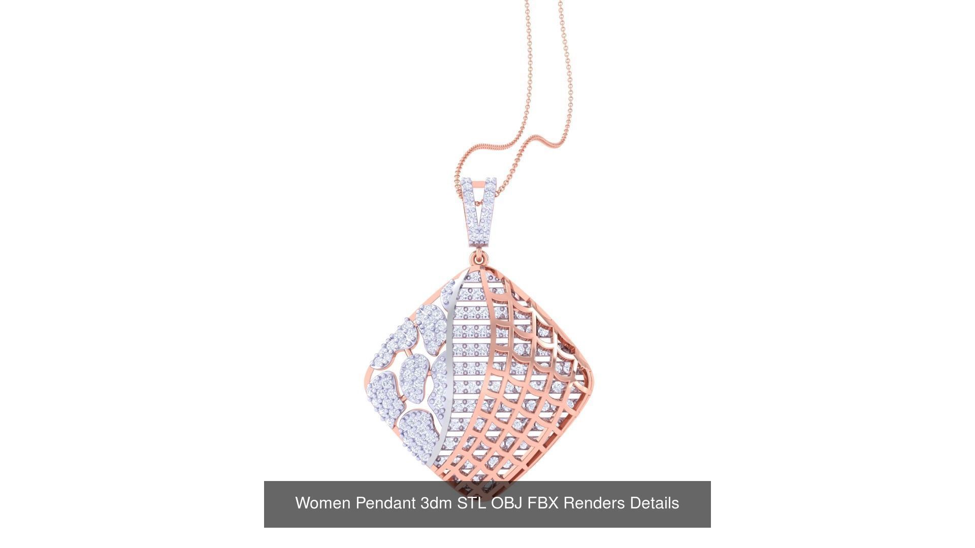 40 Women Pendant 3dm STL OBJ FBX Renders Details Collection _8
