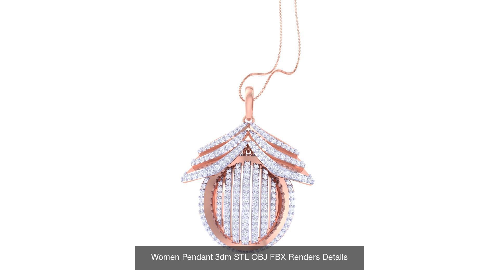 40 Women Pendant 3dm STL OBJ FBX Renders Details Collection _14