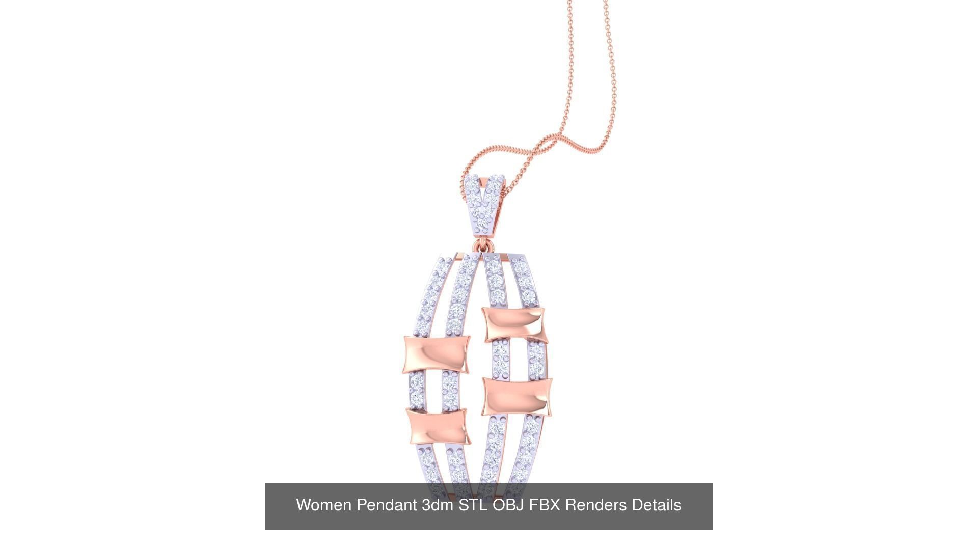 40 Women Pendant 3dm STL OBJ FBX Renders Details Collection _21