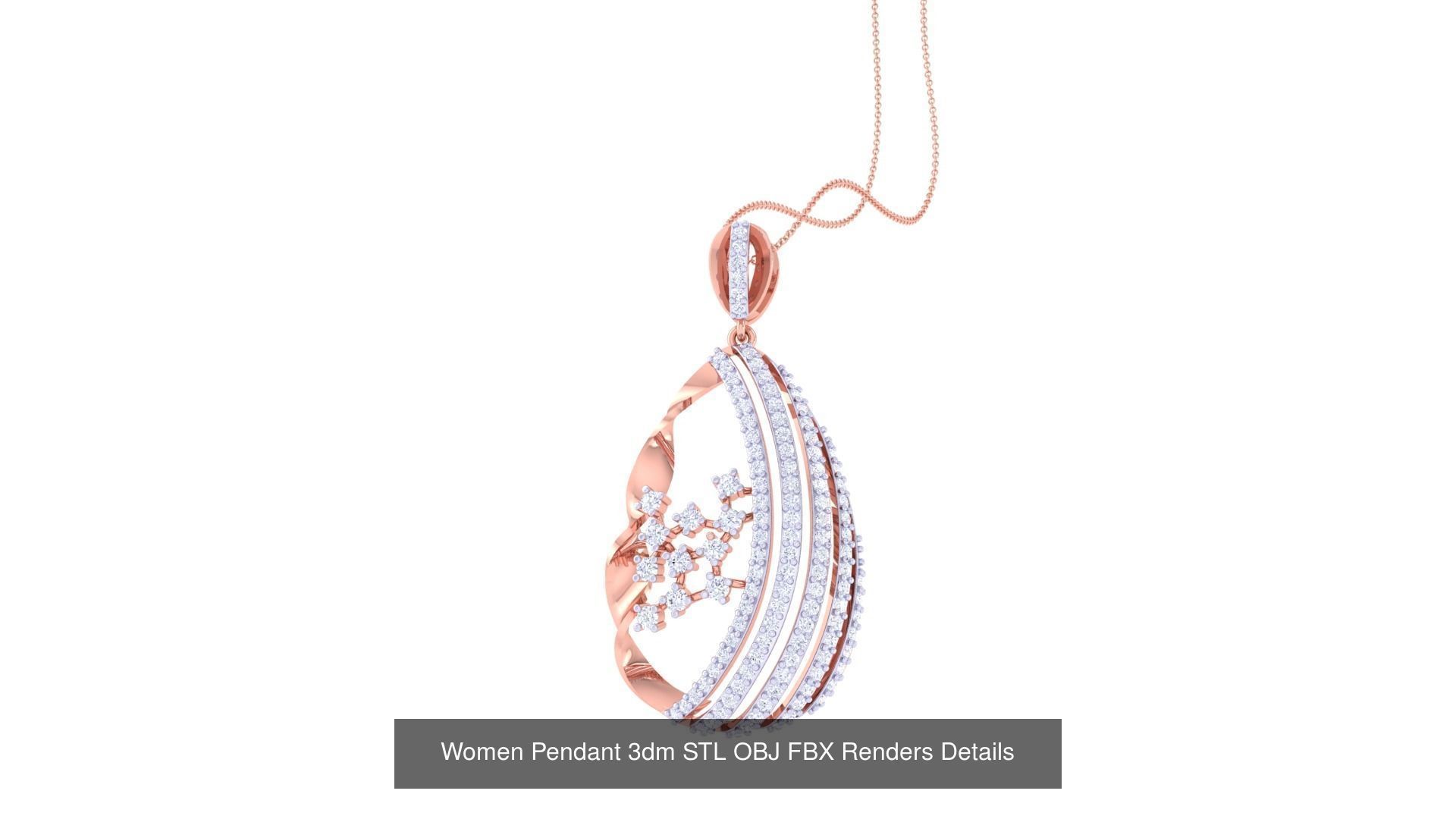 40 Women Pendant 3dm STL OBJ FBX Renders Details Collection _30