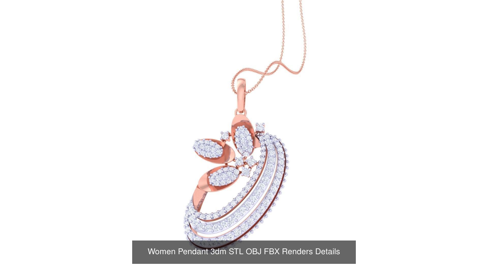 40 Women Pendant 3dm STL OBJ FBX Renders Details Collection _25