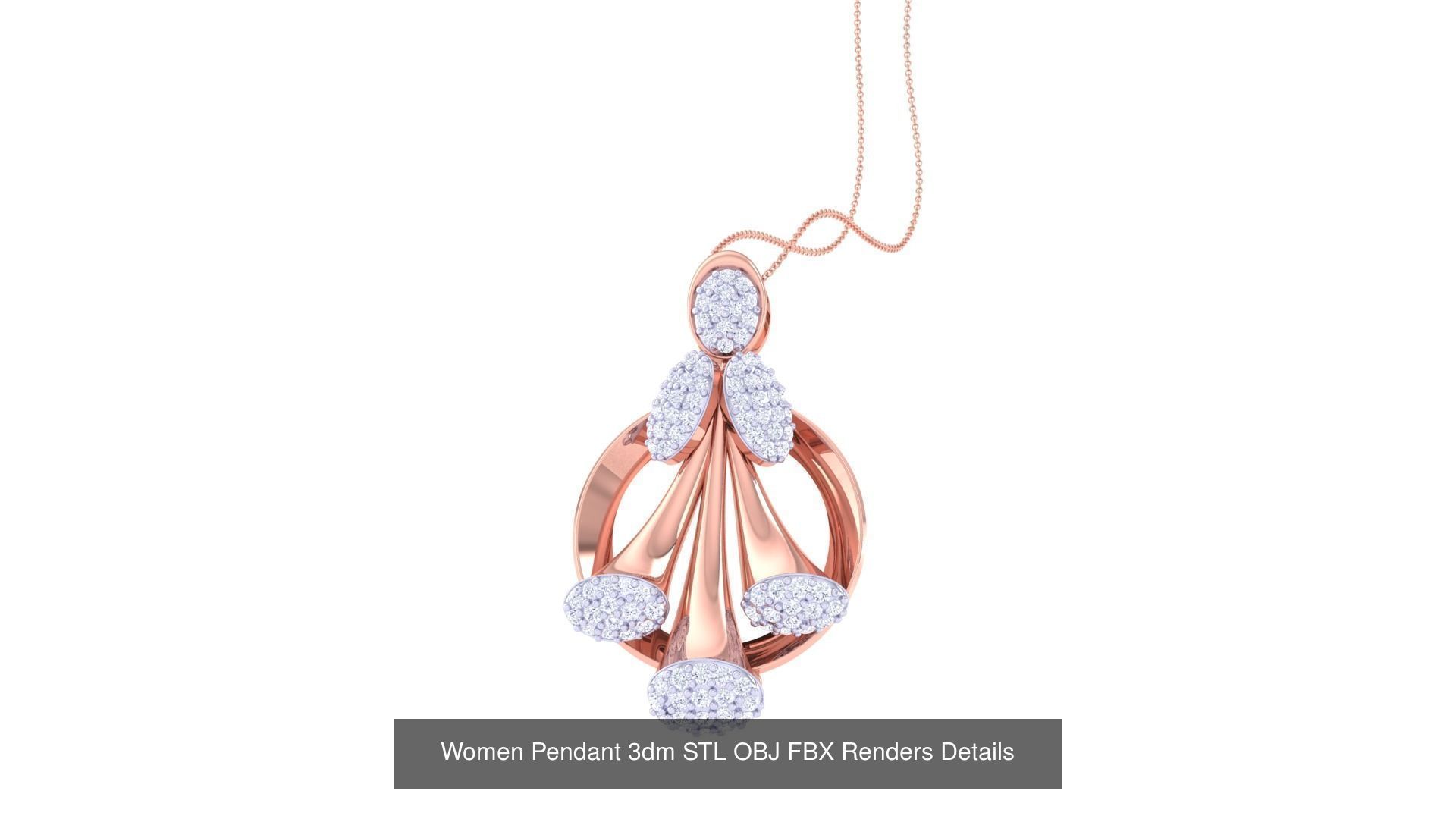 40 Women Pendant 3dm STL OBJ FBX Renders Details Collection _35