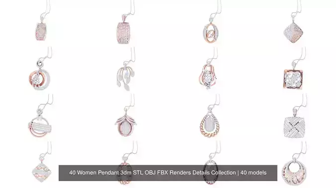 40 Women Pendant 3dm STL OBJ FBX Renders Details Collection 40 Women Pendant 3dm STL OBJ FBX Renders Details Collection
