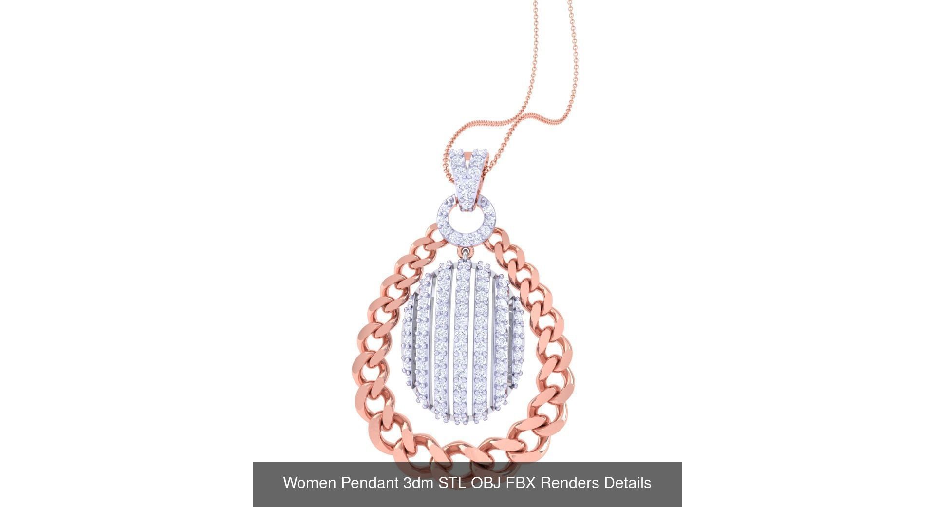 40 Women Pendant 3dm STL OBJ FBX Renders Details Collection _15