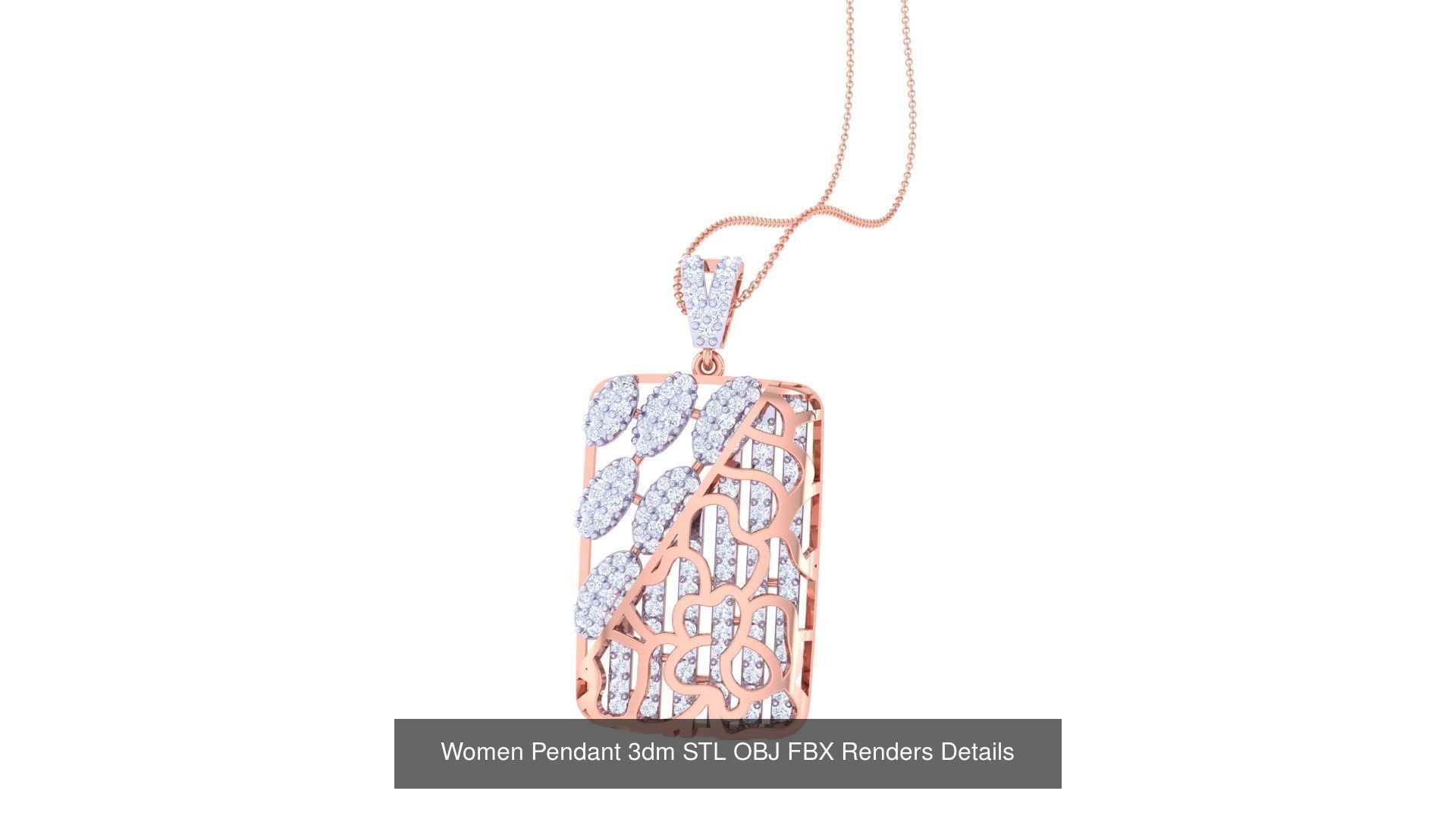 40 Women Pendant 3dm STL OBJ FBX Renders Details Collection _31