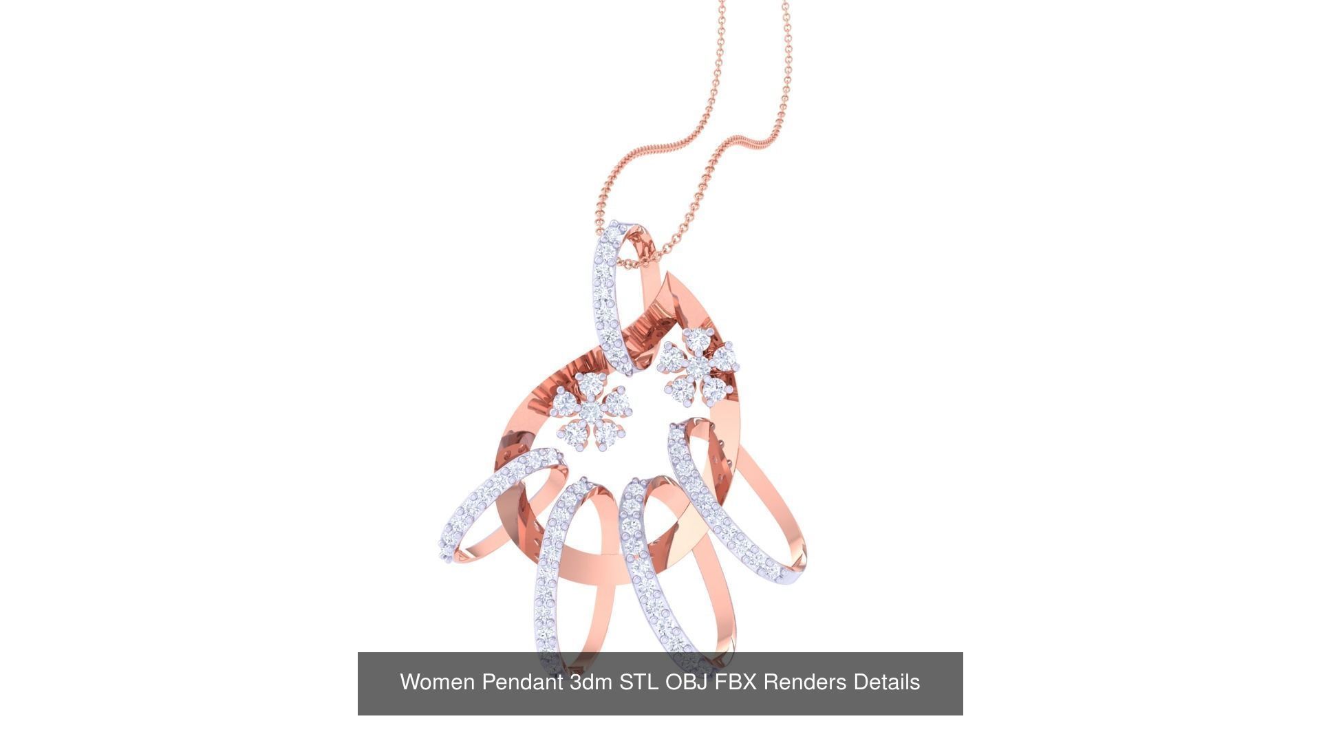 40 Women Pendant 3dm STL OBJ FBX Renders Details Collection _26