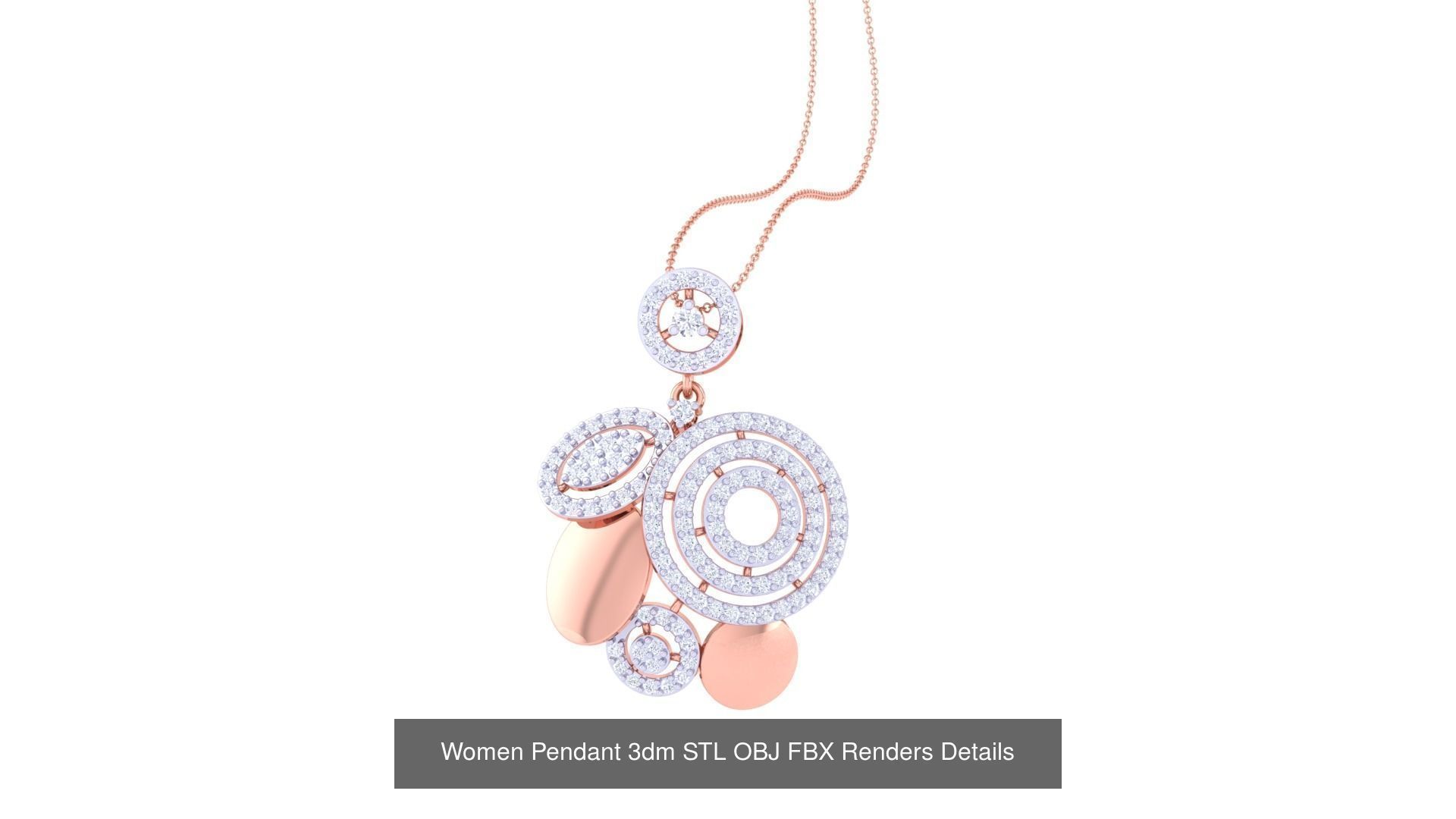 40 Women Pendant 3dm STL OBJ FBX Renders Details Collection _41