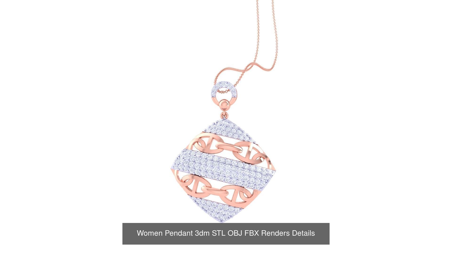40 Women Pendant 3dm STL OBJ FBX Renders Details Collection _17