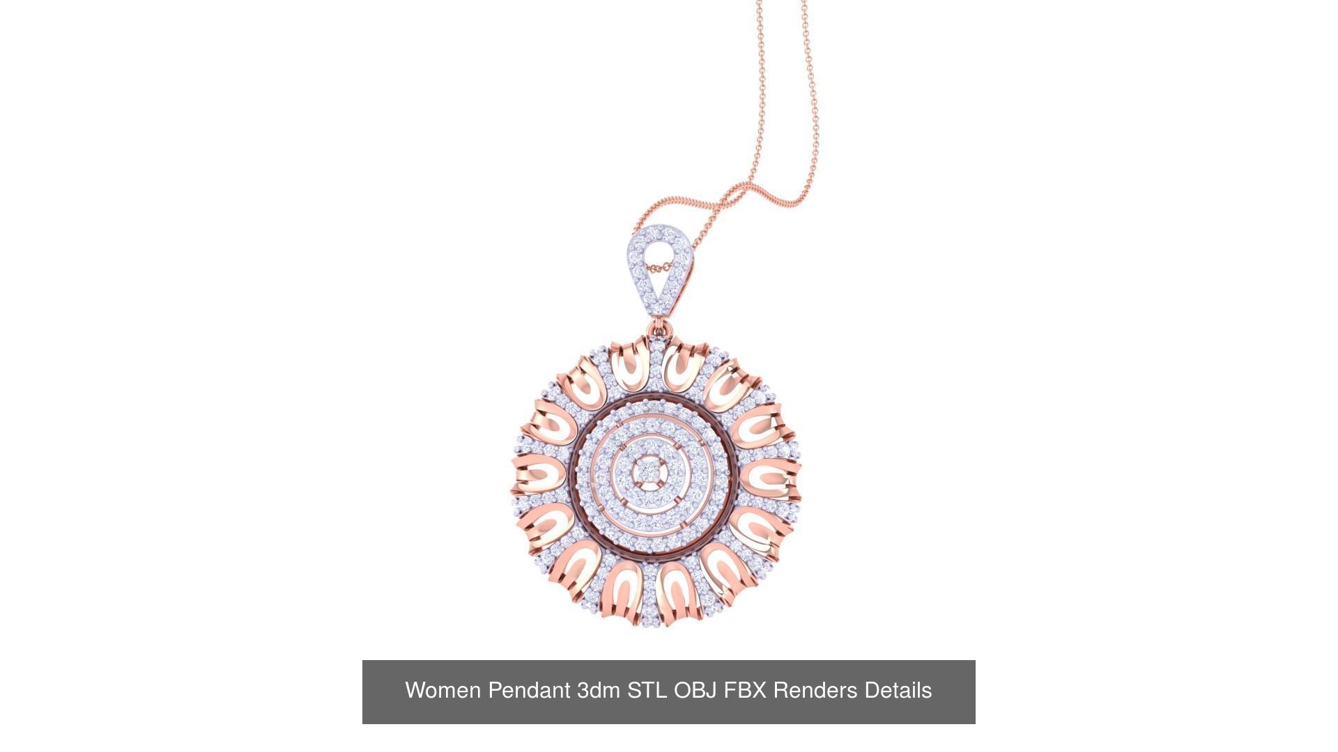 40 Women Pendant 3dm STL OBJ FBX Renders Details Collection _33