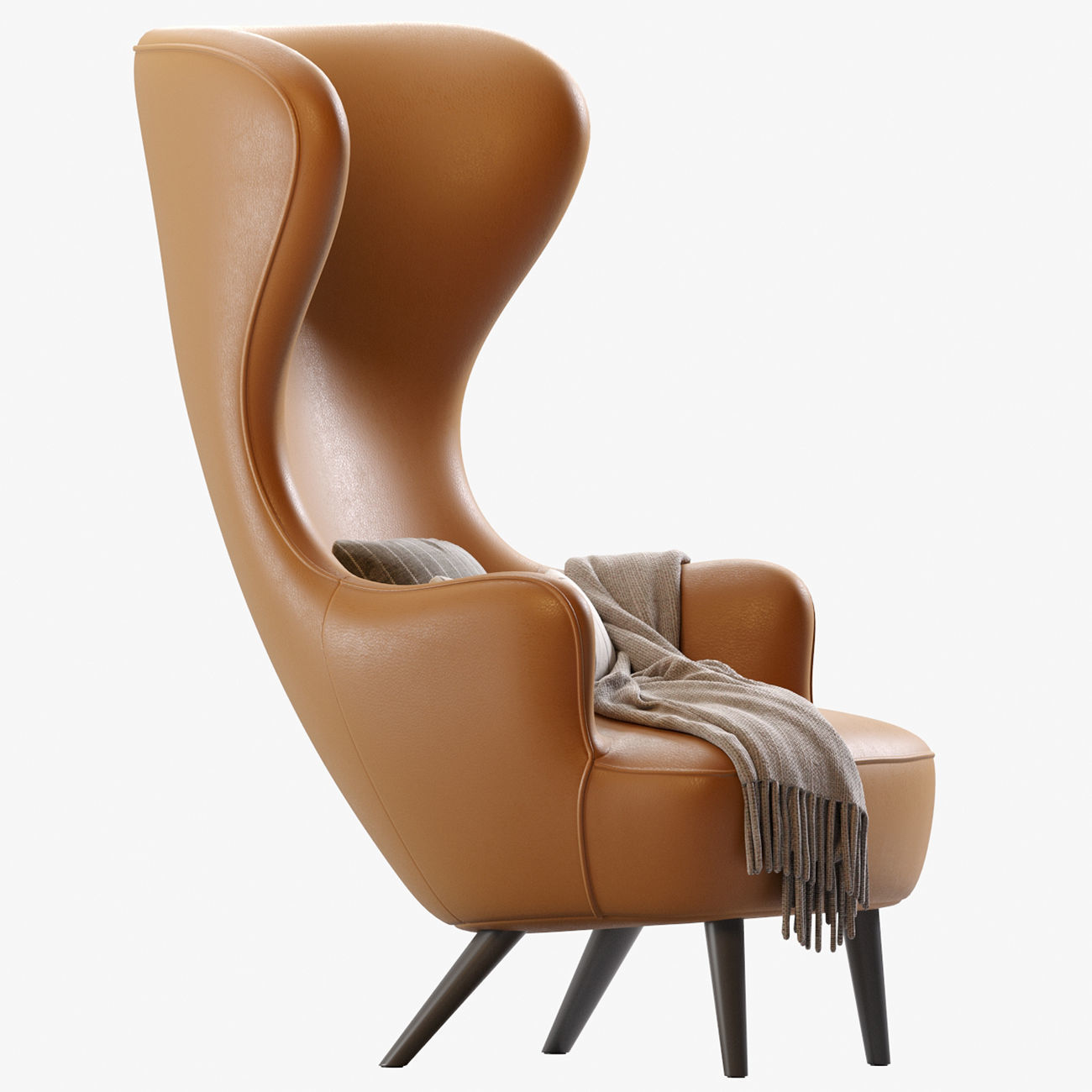 Wingback Chair 3D model_21