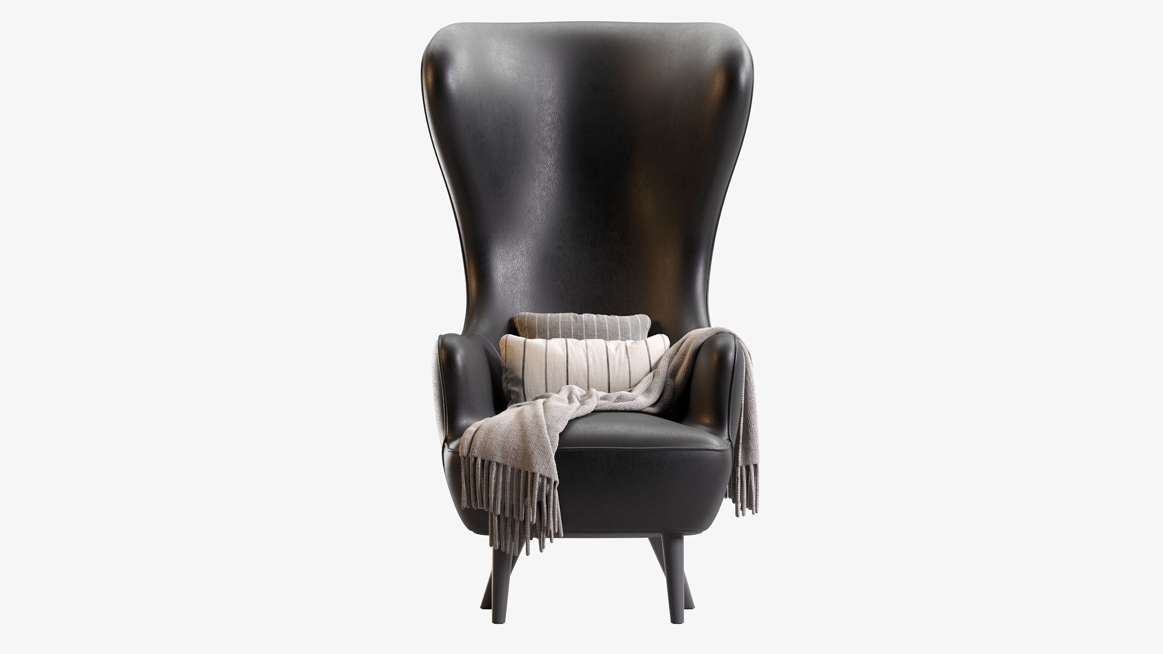 Wingback Chair 3D model_12