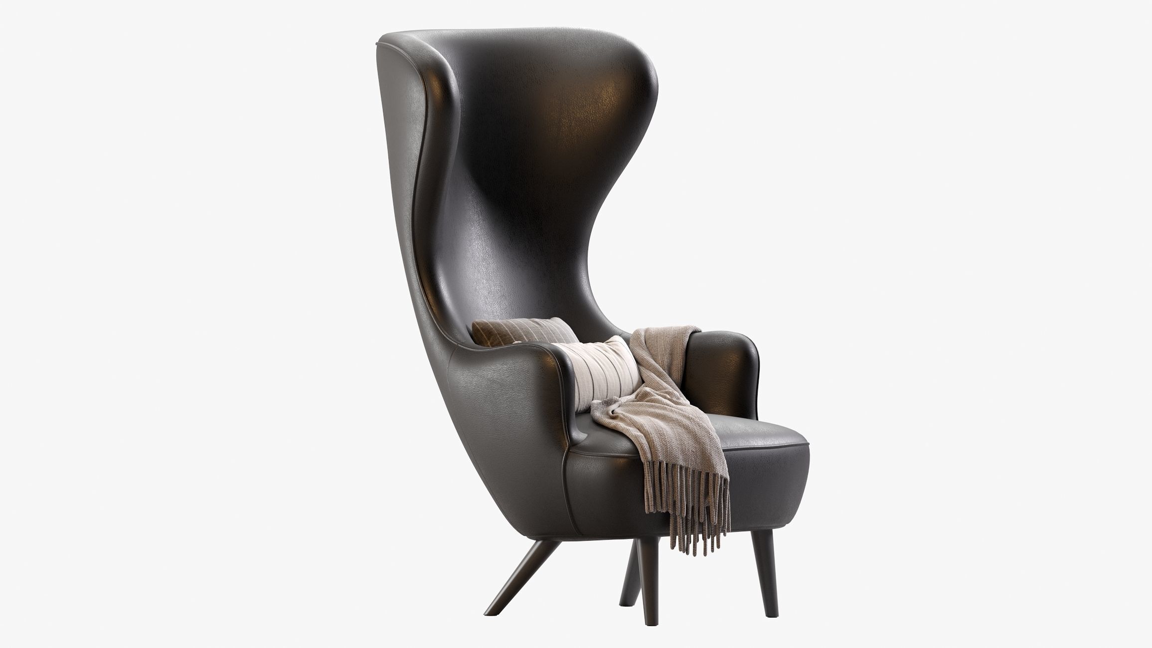Wingback Chair 3D model_11