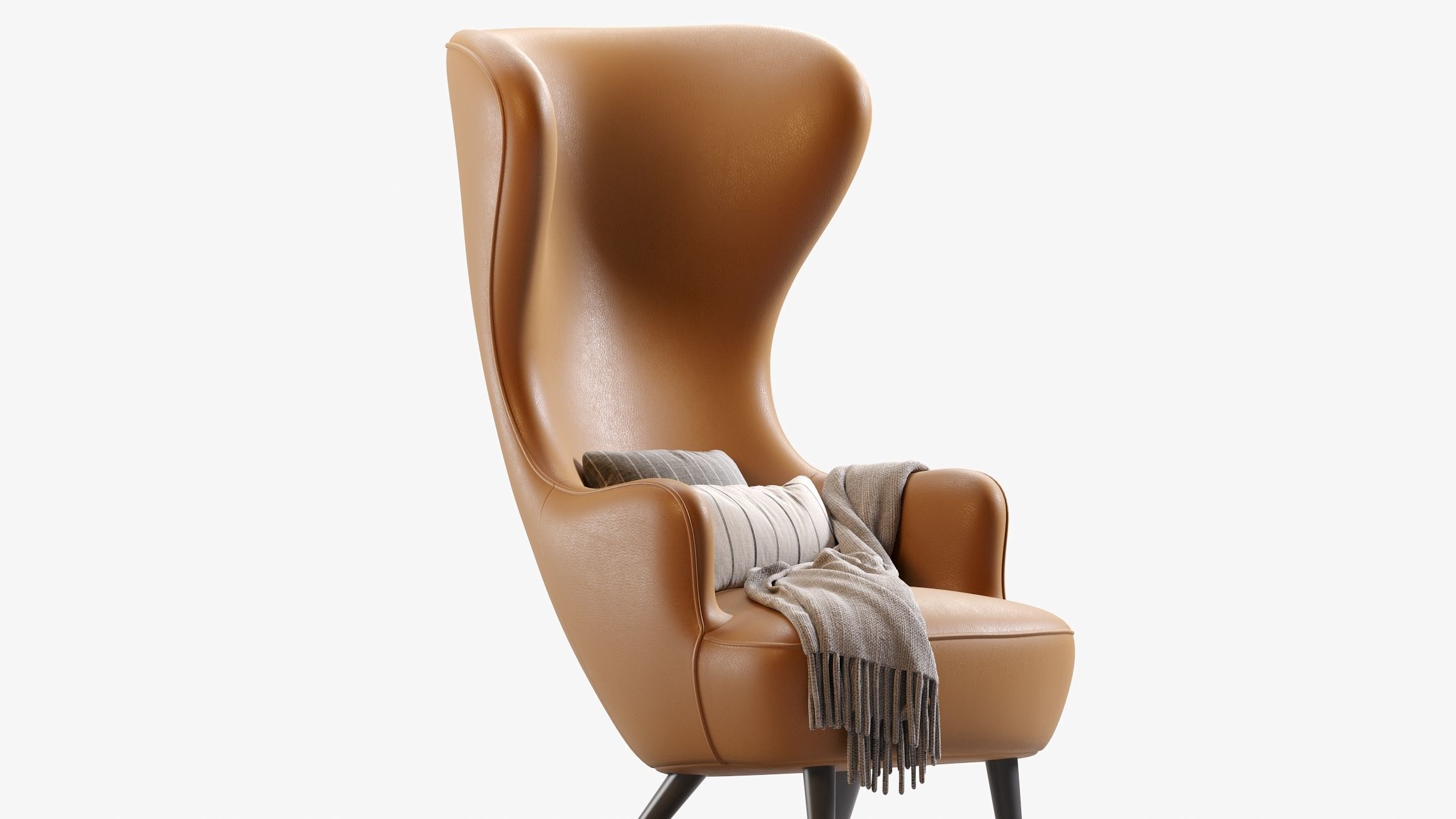 Wingback Chair 3D model_4