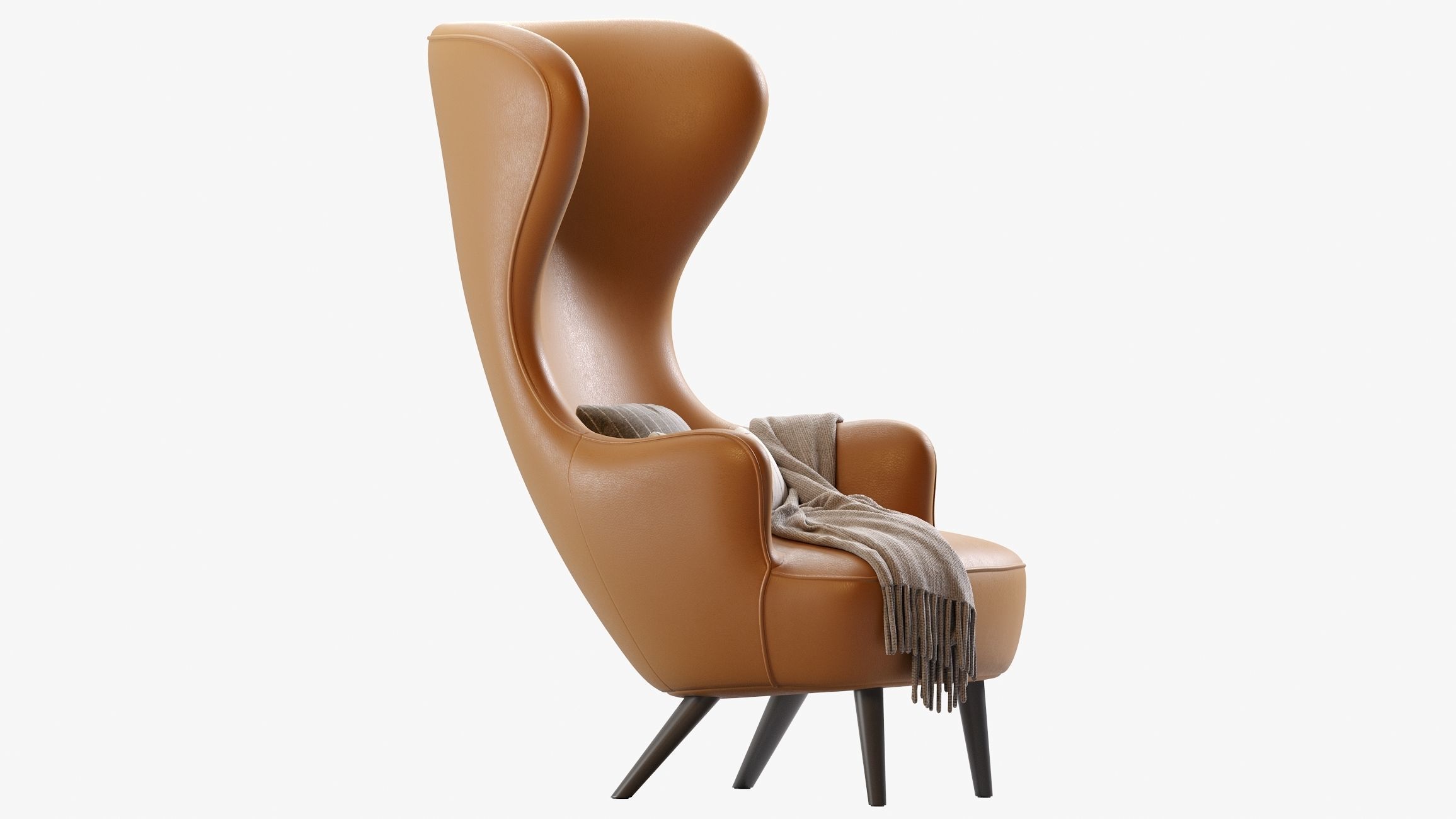Wingback Chair 3D model_6
