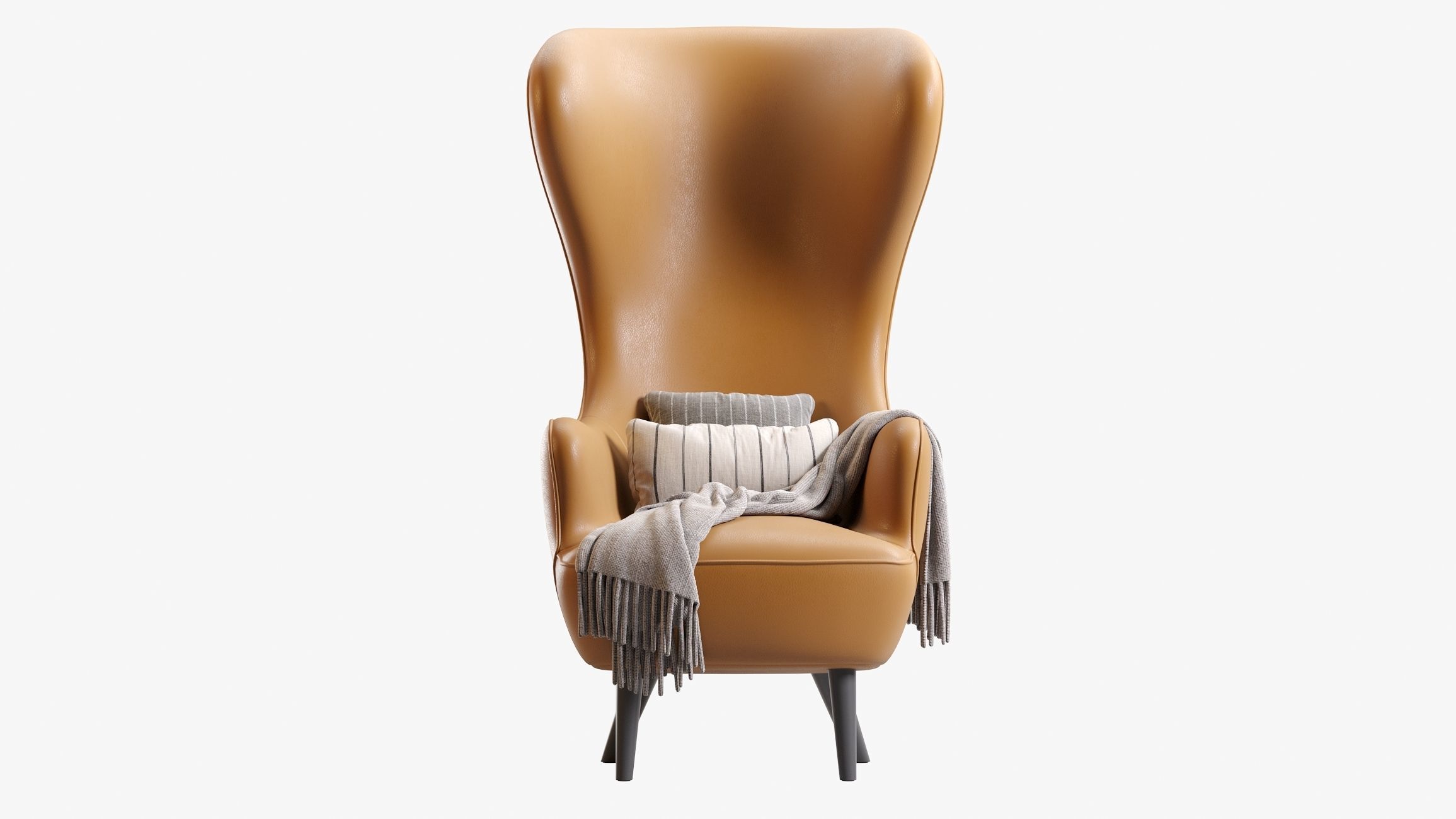 Wingback Chair 3D model_3