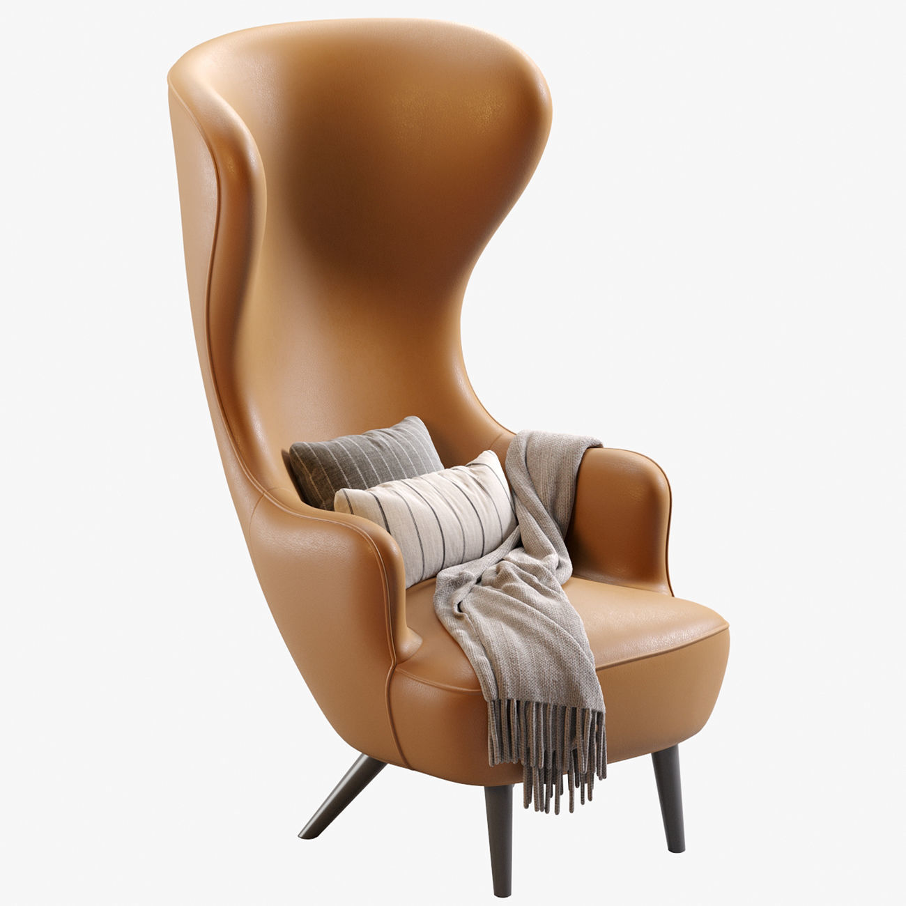 Wingback Chair 3D model_22