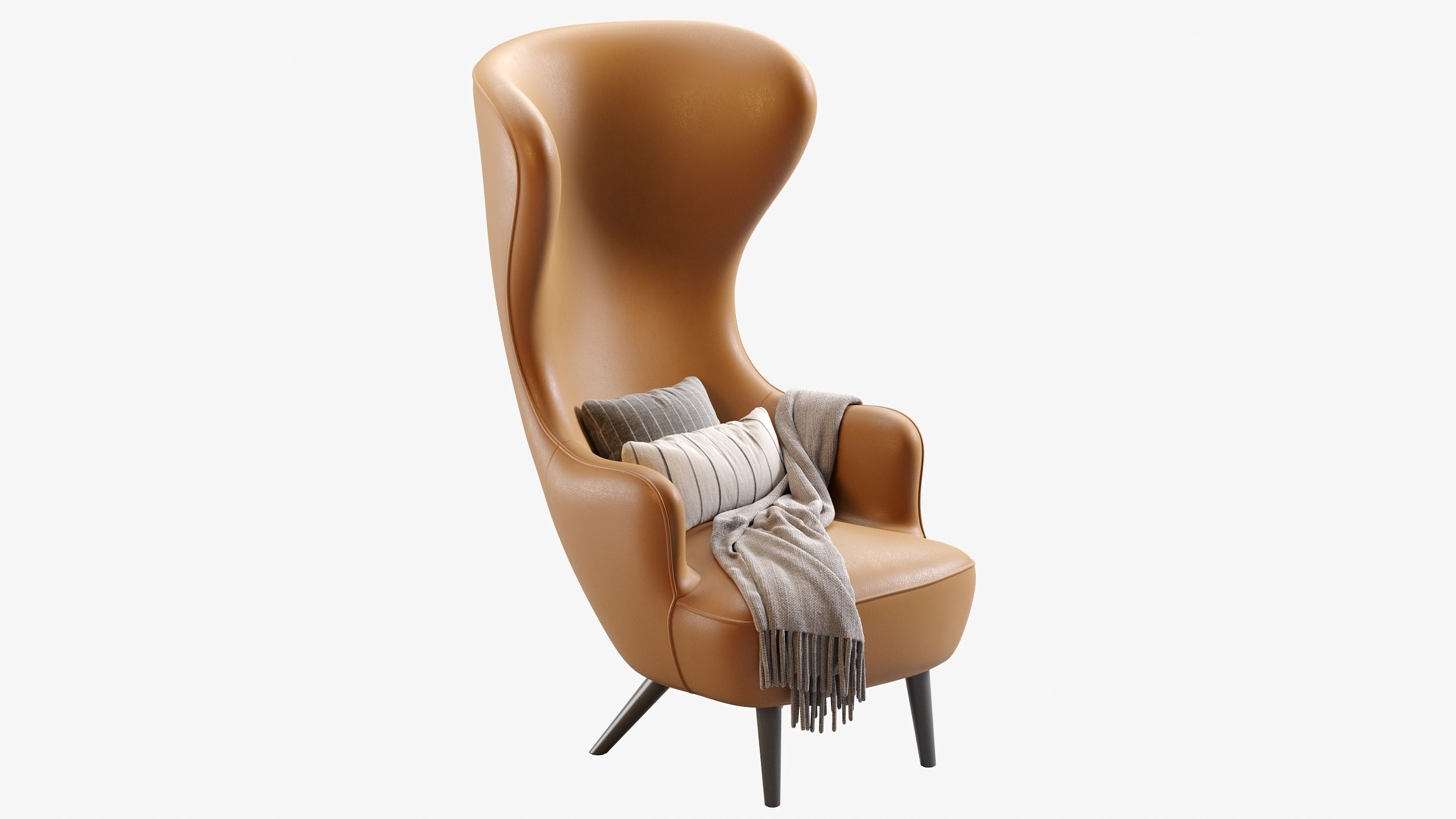 Wingback Chair 3D model_5