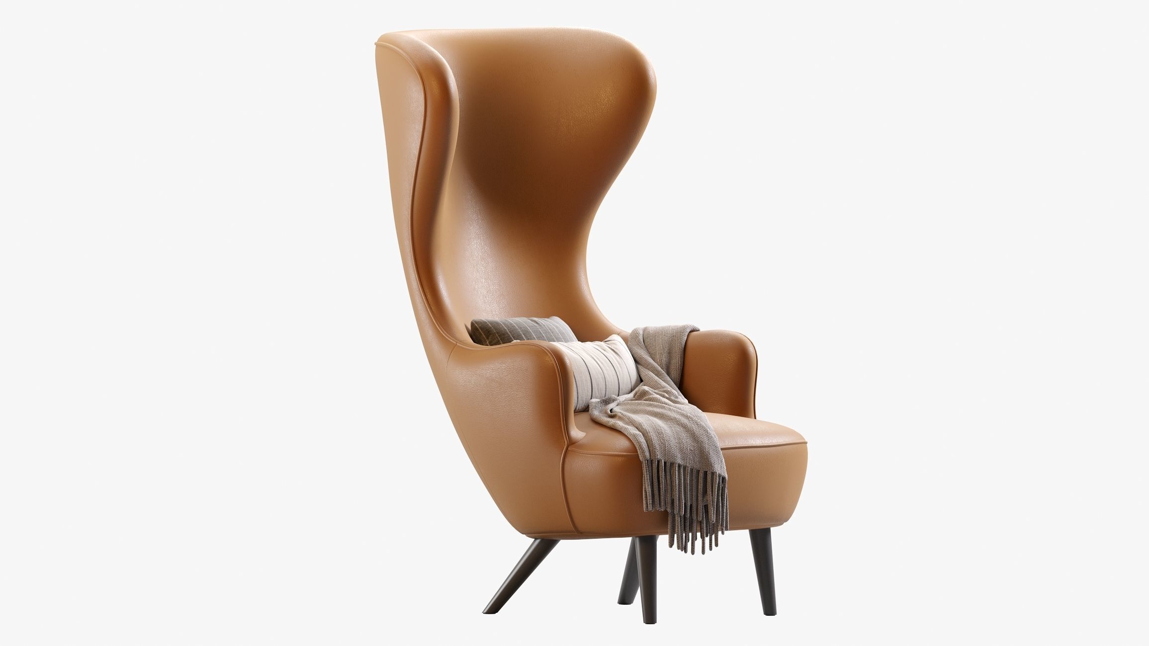 Wingback Chair 3D model_2