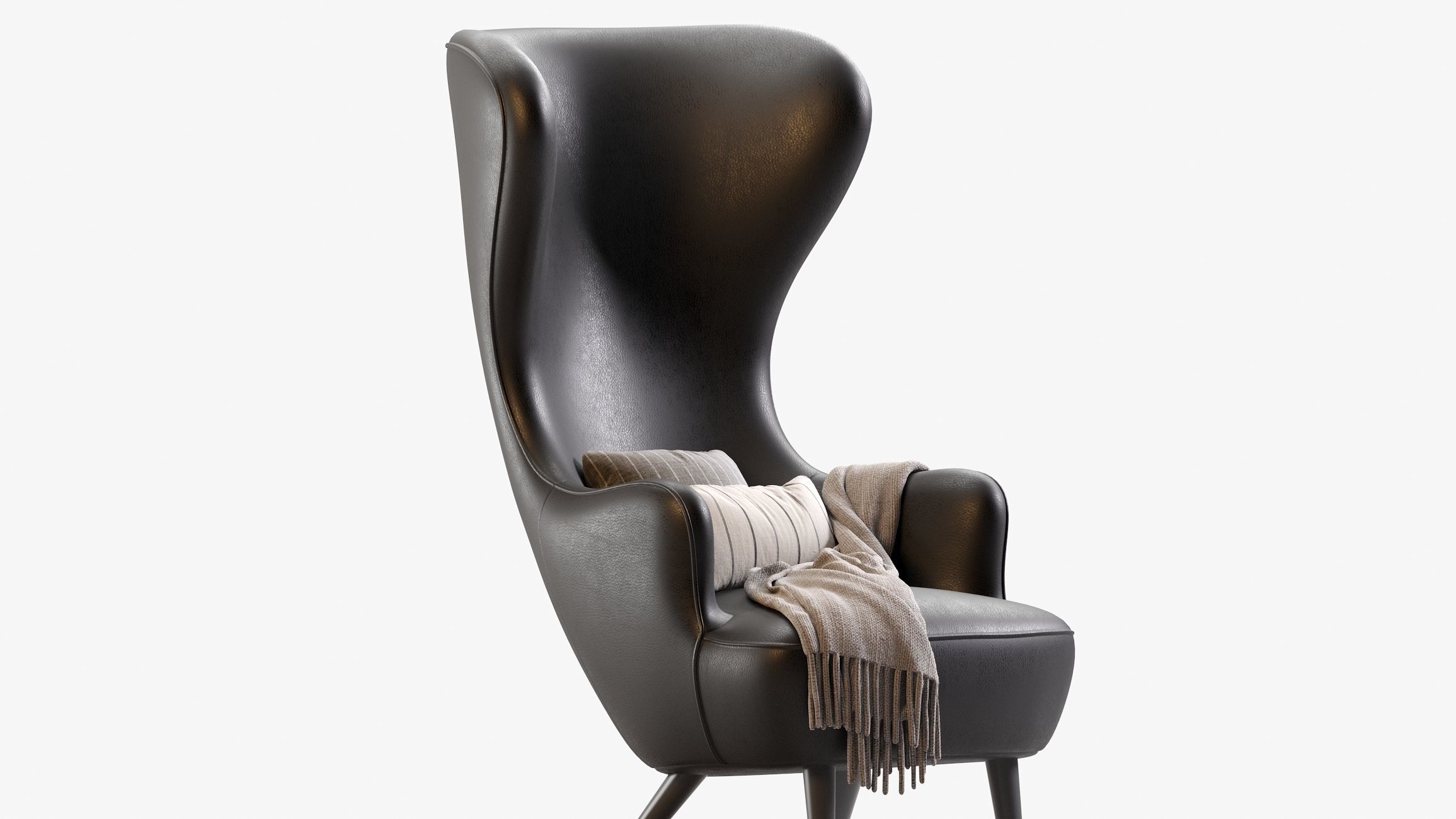 Wingback Chair 3D model_13