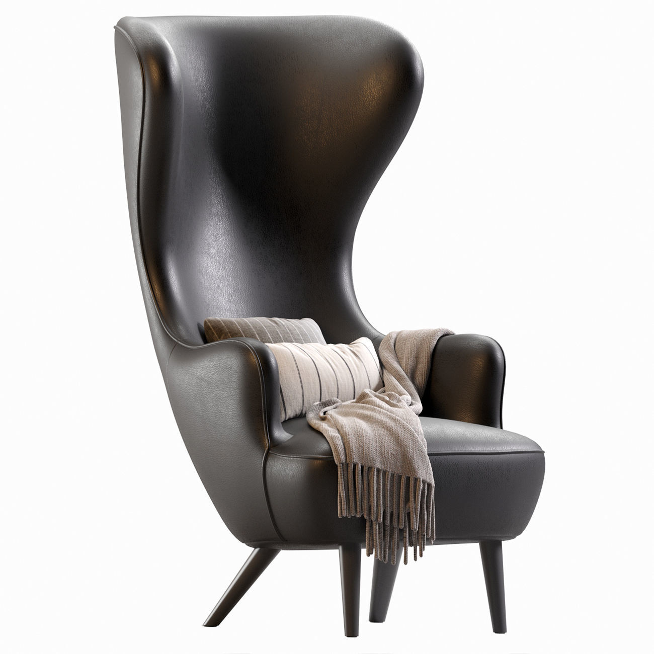 Wingback Chair 3D model_19