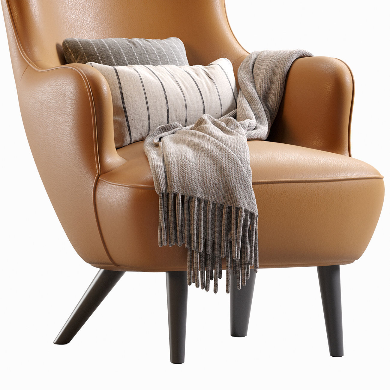 Wingback Chair 3D model_16