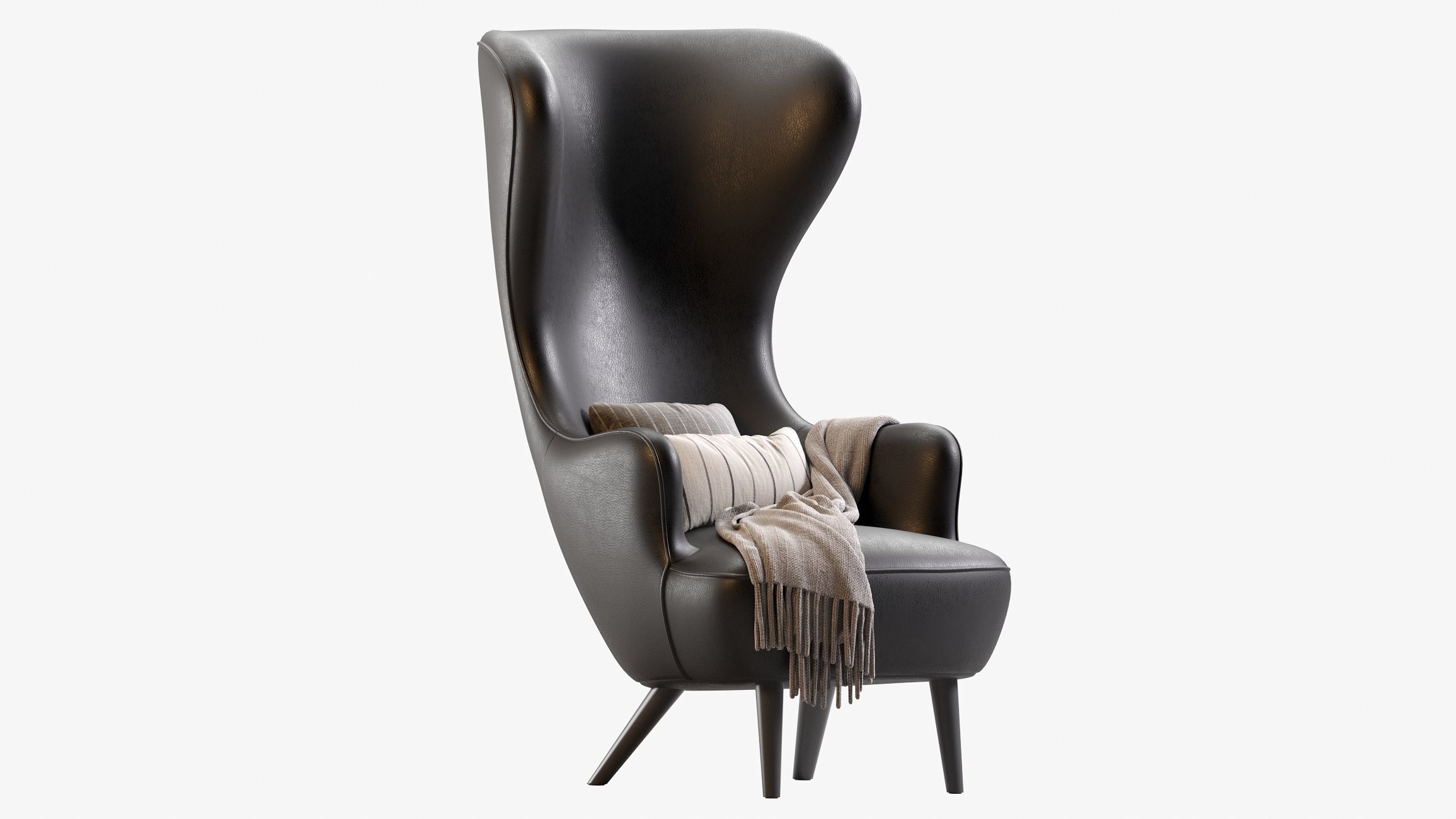 Wingback Chair 3D model_10
