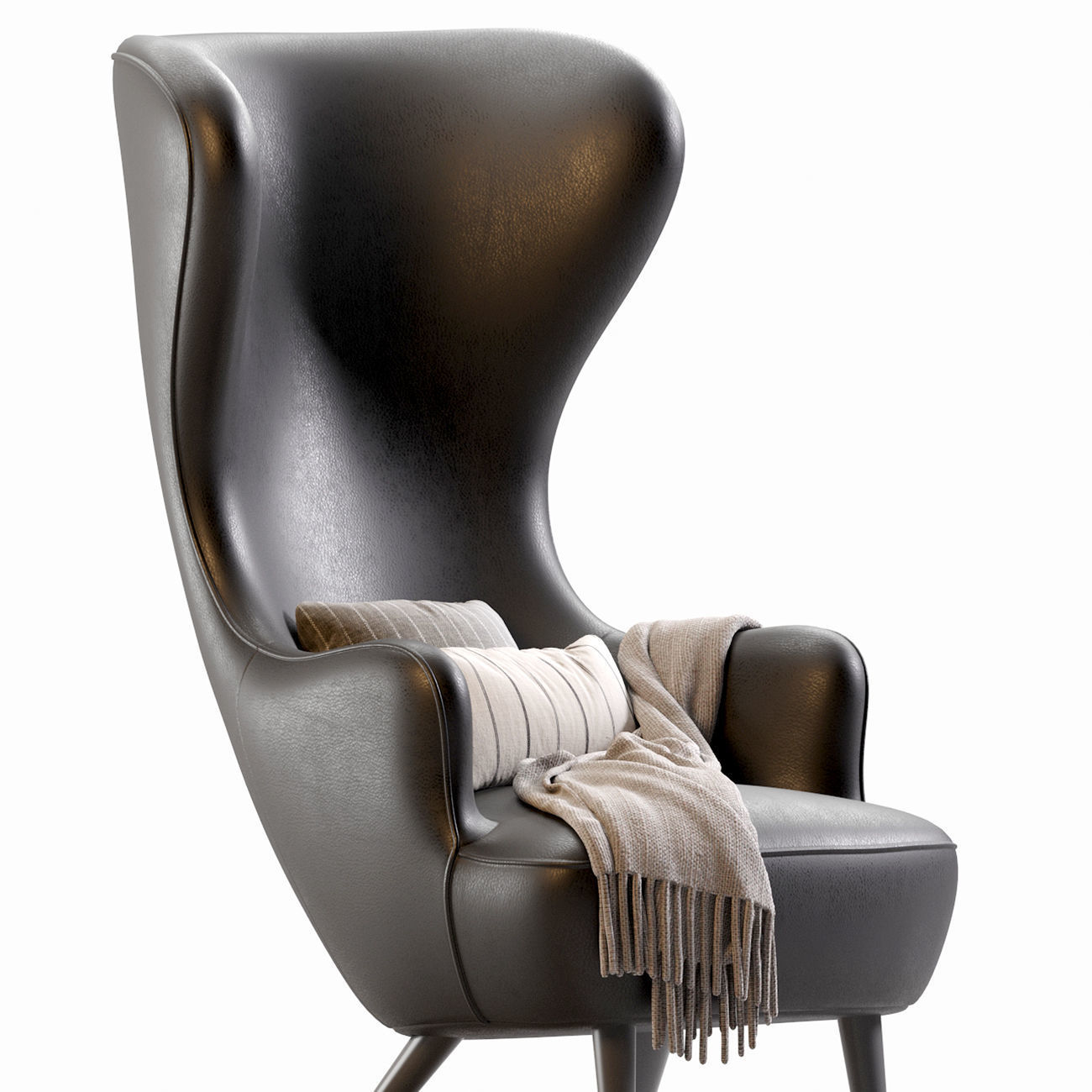 Wingback Chair 3D model_18