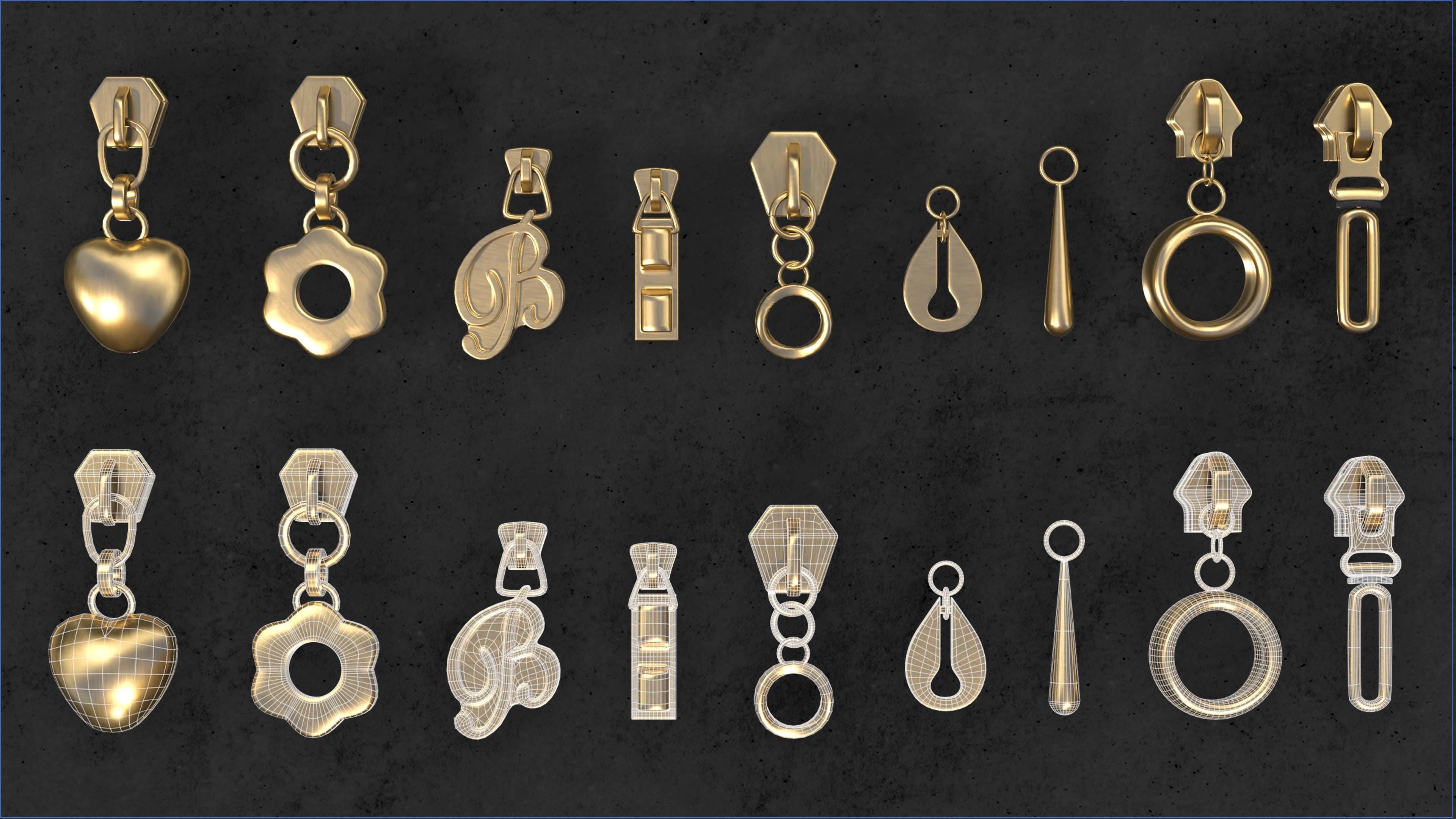 Buckles and Zipper 3D Model Collection_21