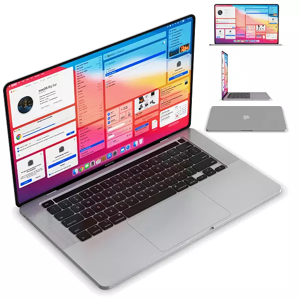 2021 Mac Book PRO corona 3D model_0