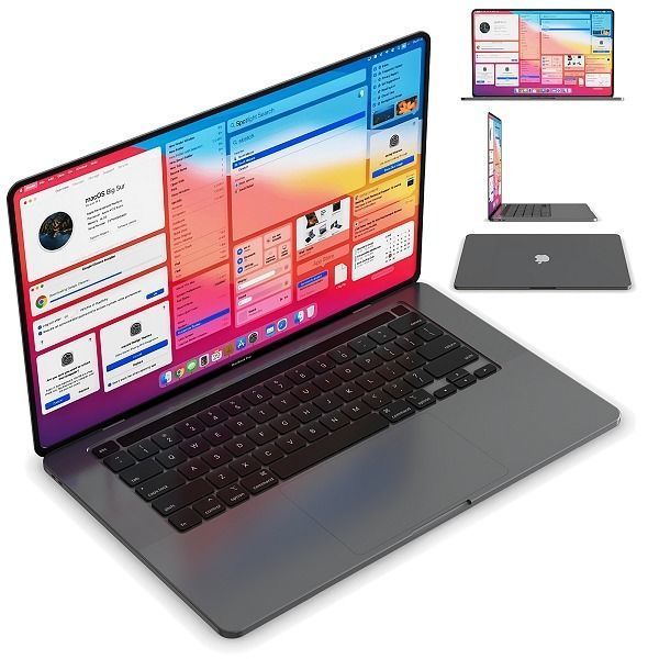 2021 Mac Book PRO corona 3D model_1
