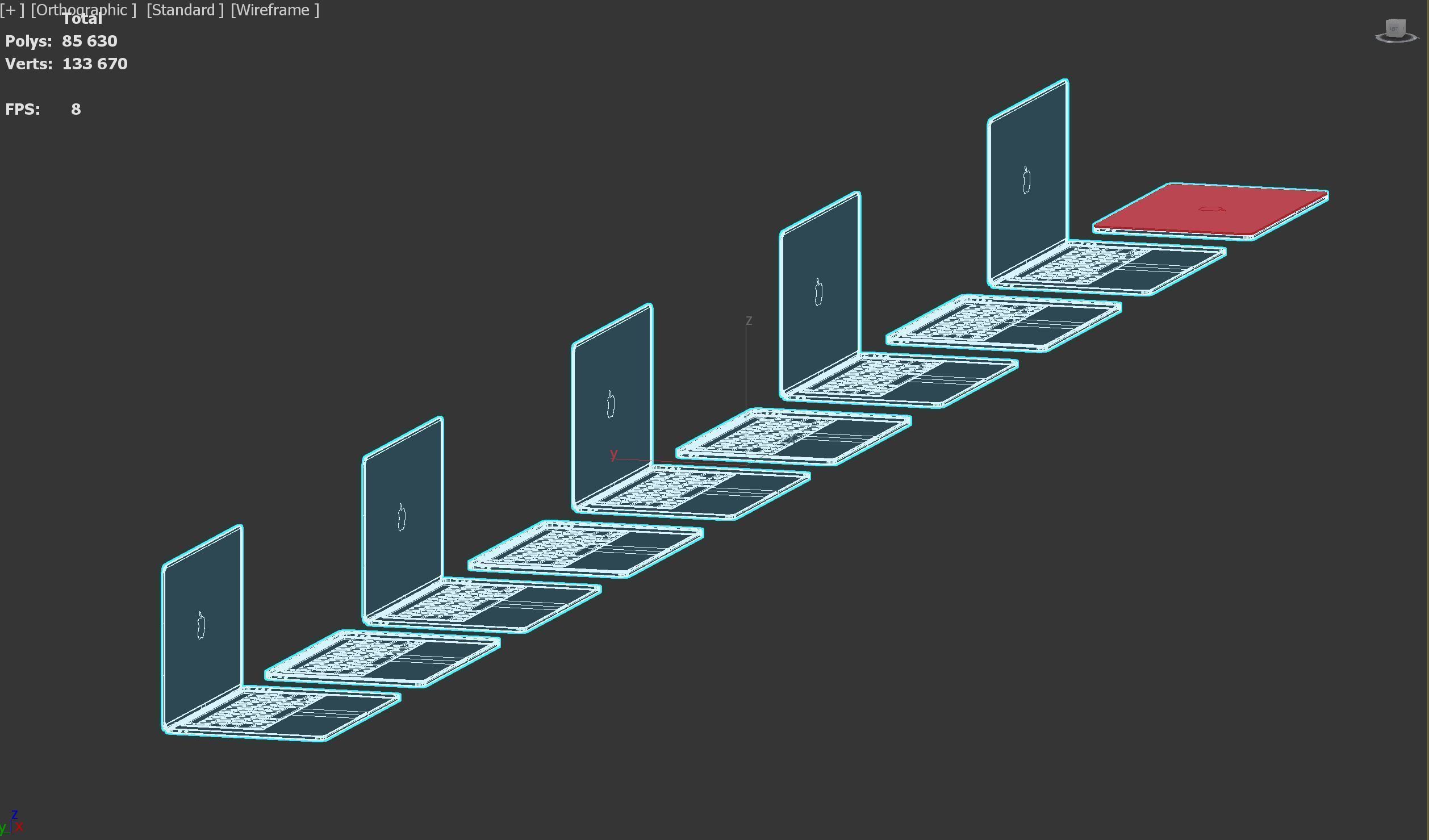 2021 Mac Book PRO corona 3D model_5