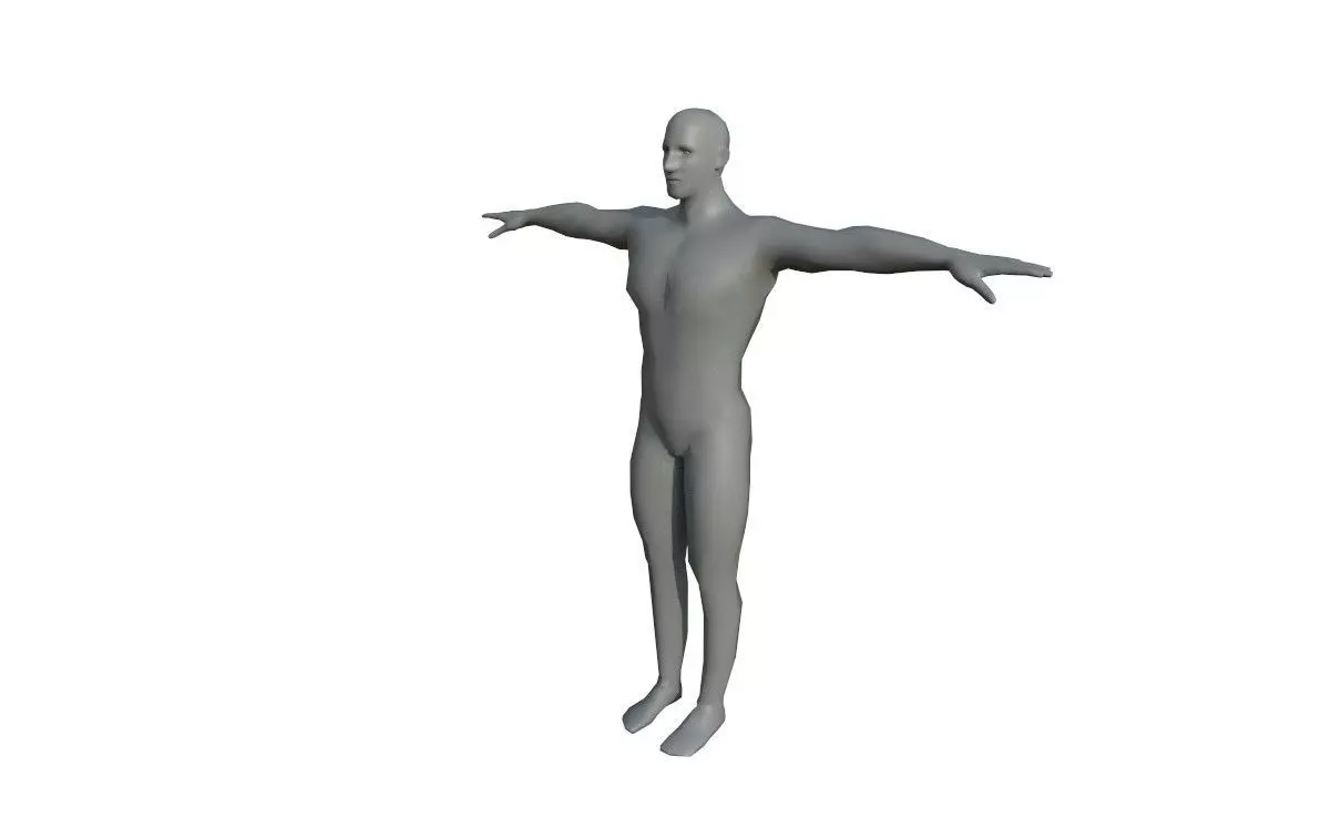 Low polygon Man 3d Model 3D model_0