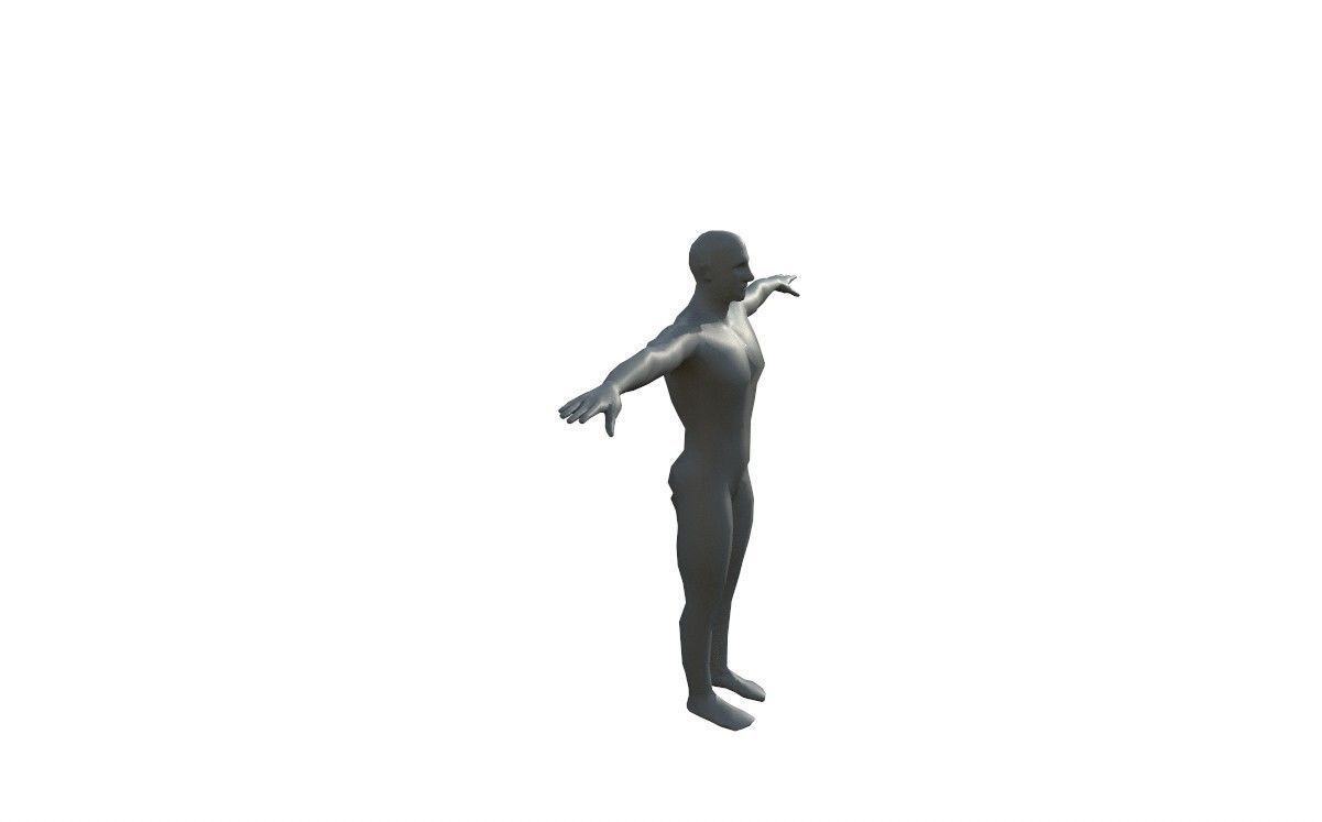 Low polygon Man 3d Model 3D model_3