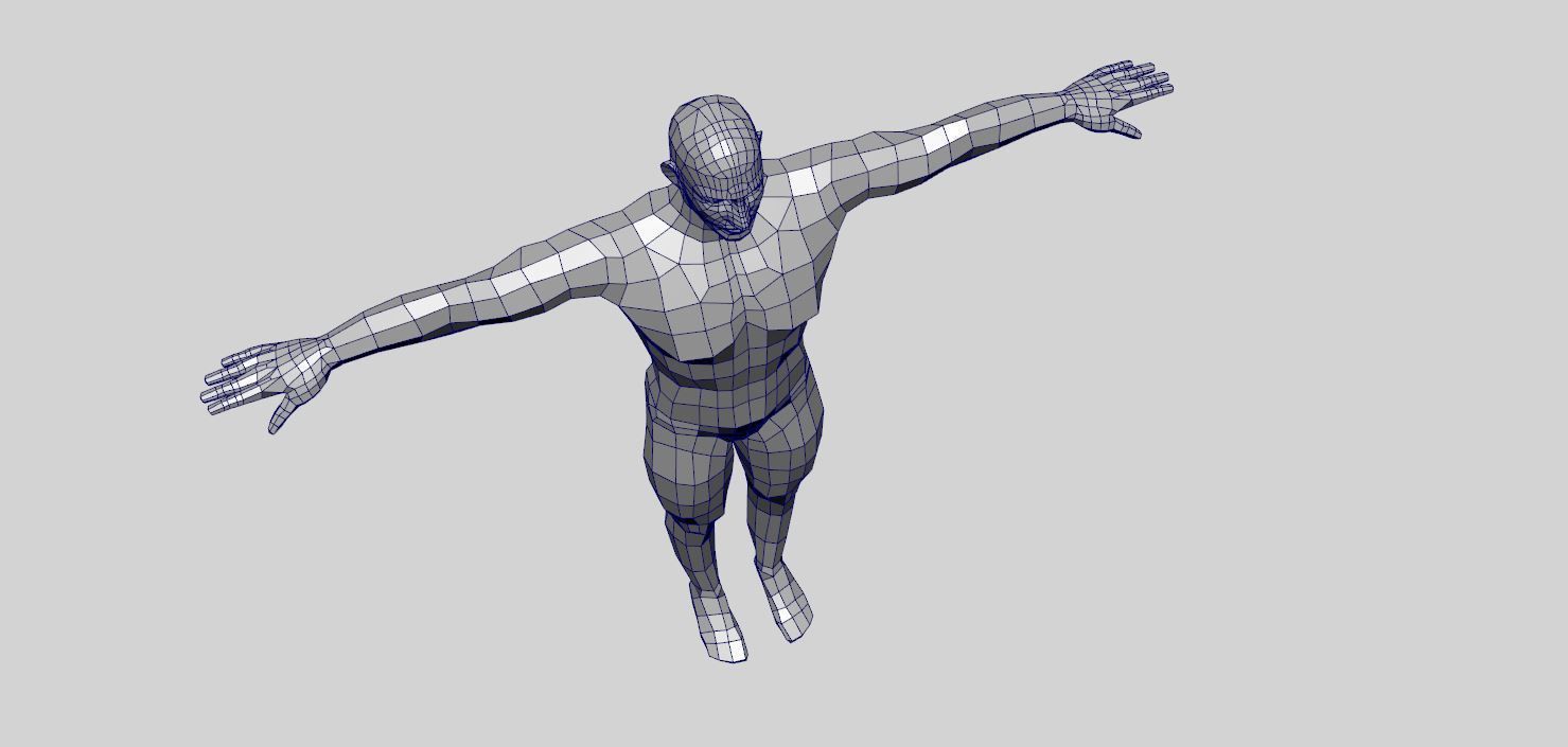 Low polygon Man 3d Model 3D model_1