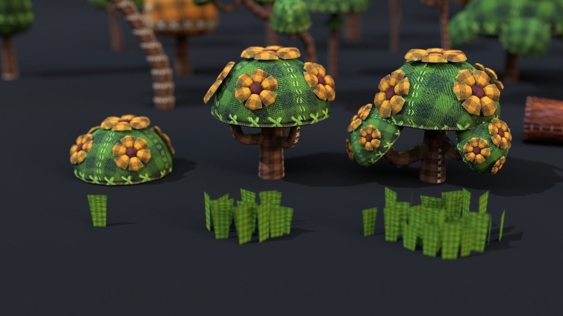 Low Poly Stylize Nature Pack Low-poly 3D model_1
