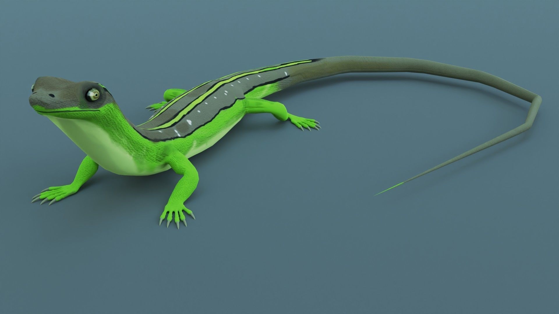 Lizard - Low Poly - Game Ready - PBR - Rigged Low-poly 3D model_6