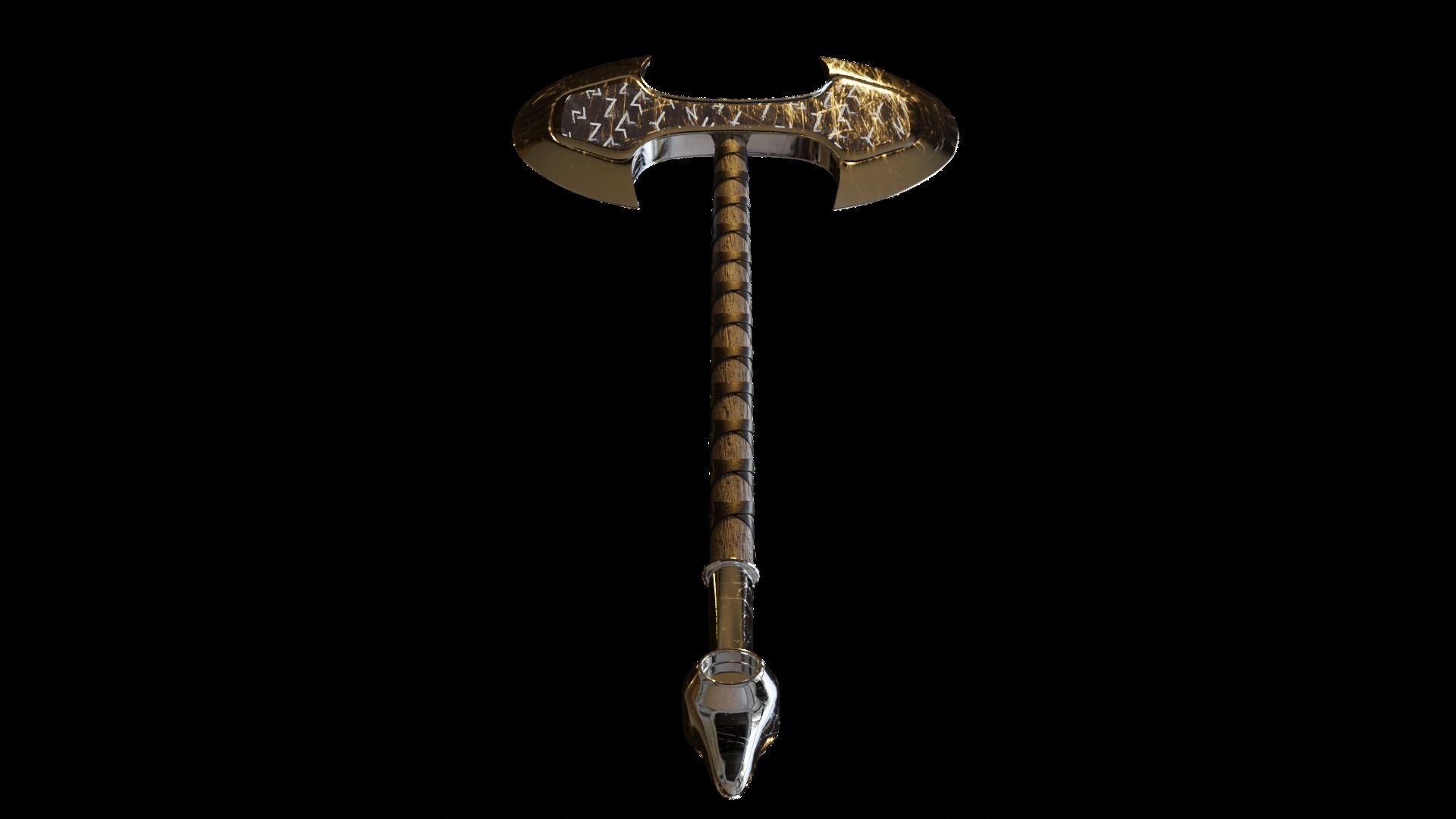 Axe War Axe Battle Axe Warrior Axe Medieval Viking Axe 3D Model 3D model_8