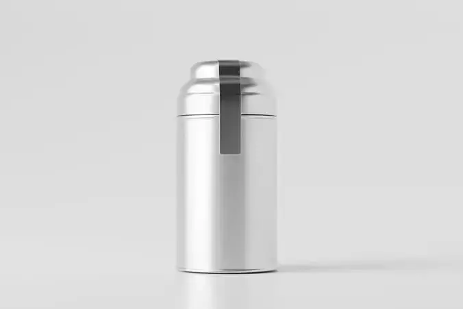 Flask silver thermos bottle