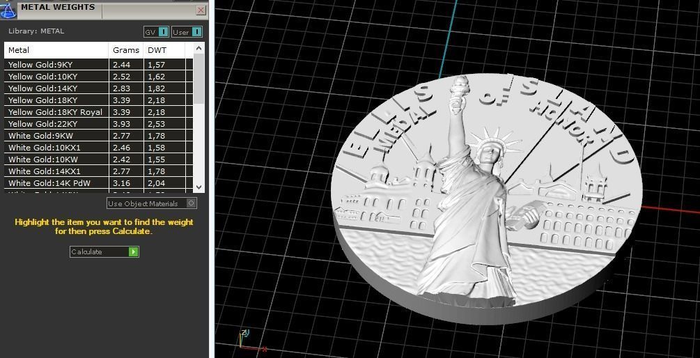 Coin with the Statue of Liberty Model 3095 3D print model_8