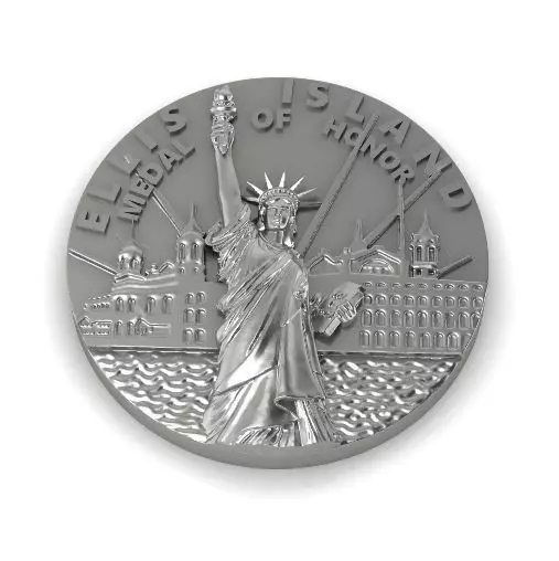 Coin with the Statue of Liberty Model 3095 3D print model_0