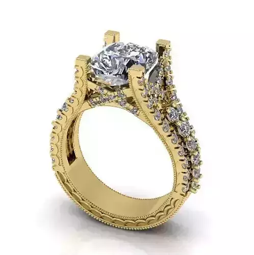 Halo Engagement Ring Model 3092