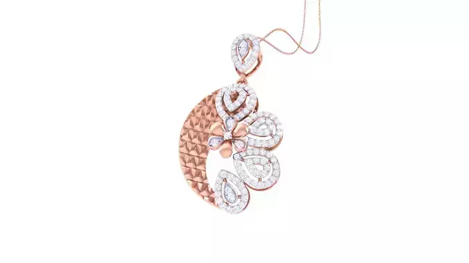 Women Pendant 3dm STL OBJ FBX Renders Details