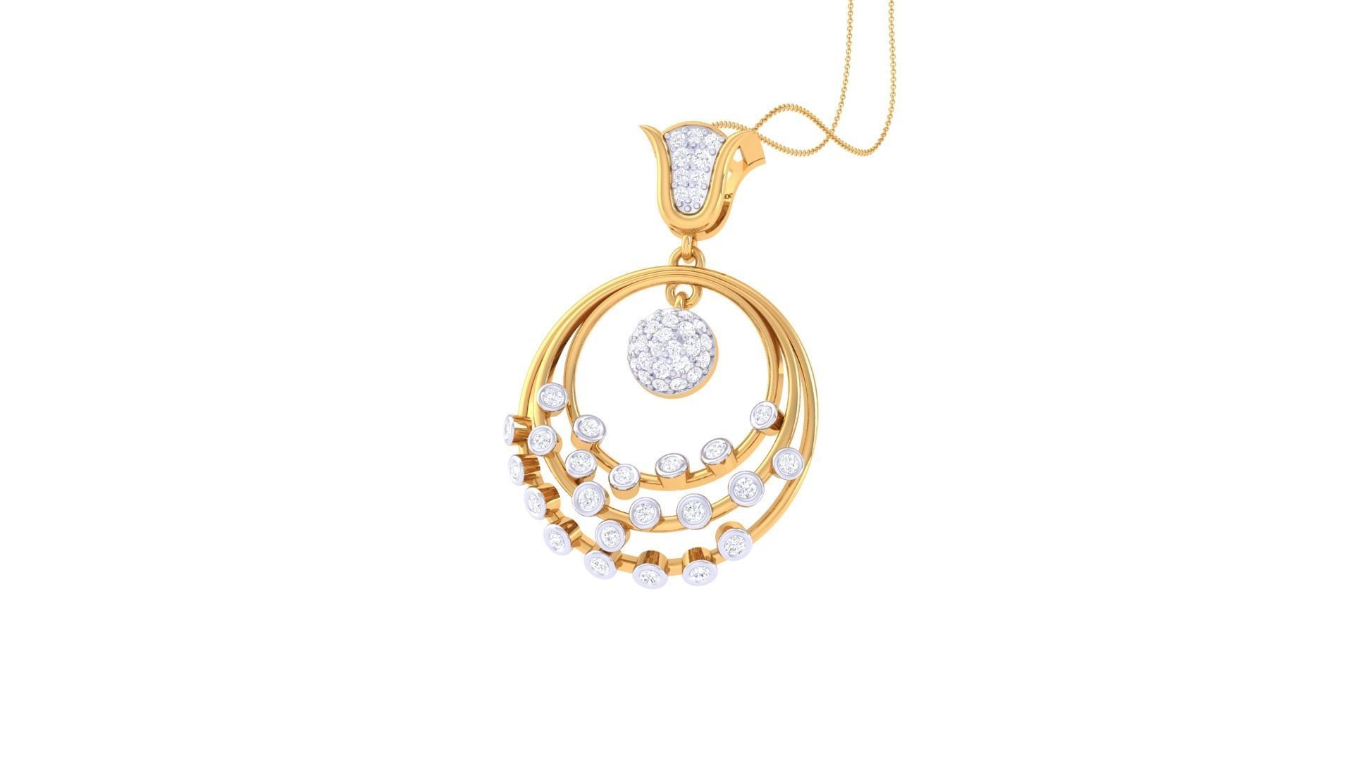 Women Pendant 3dm STL OBJ FBX Renders Details 3D print model_2